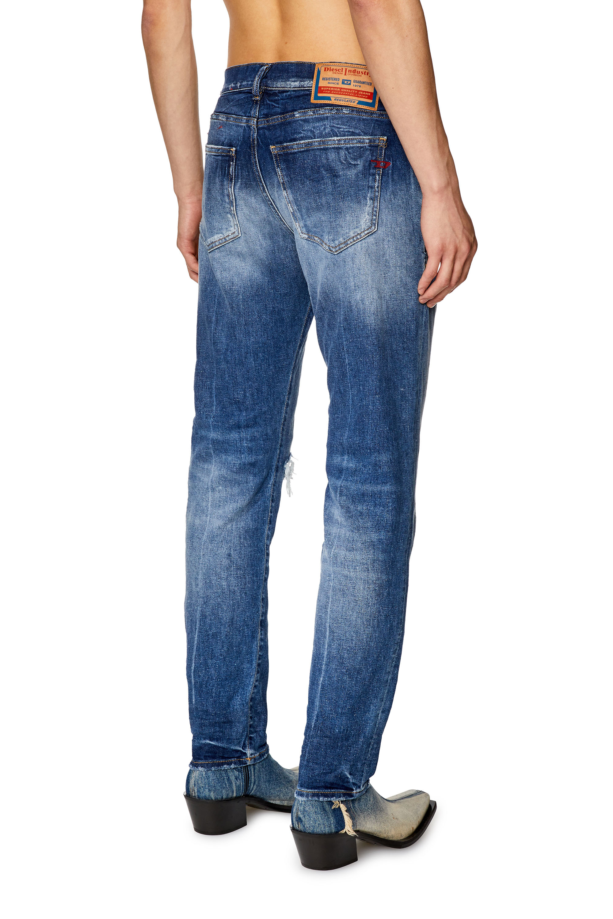 Diesel - Slim Jeans 2019 D-Strukt 09G15, Bleu moyen - Image 3