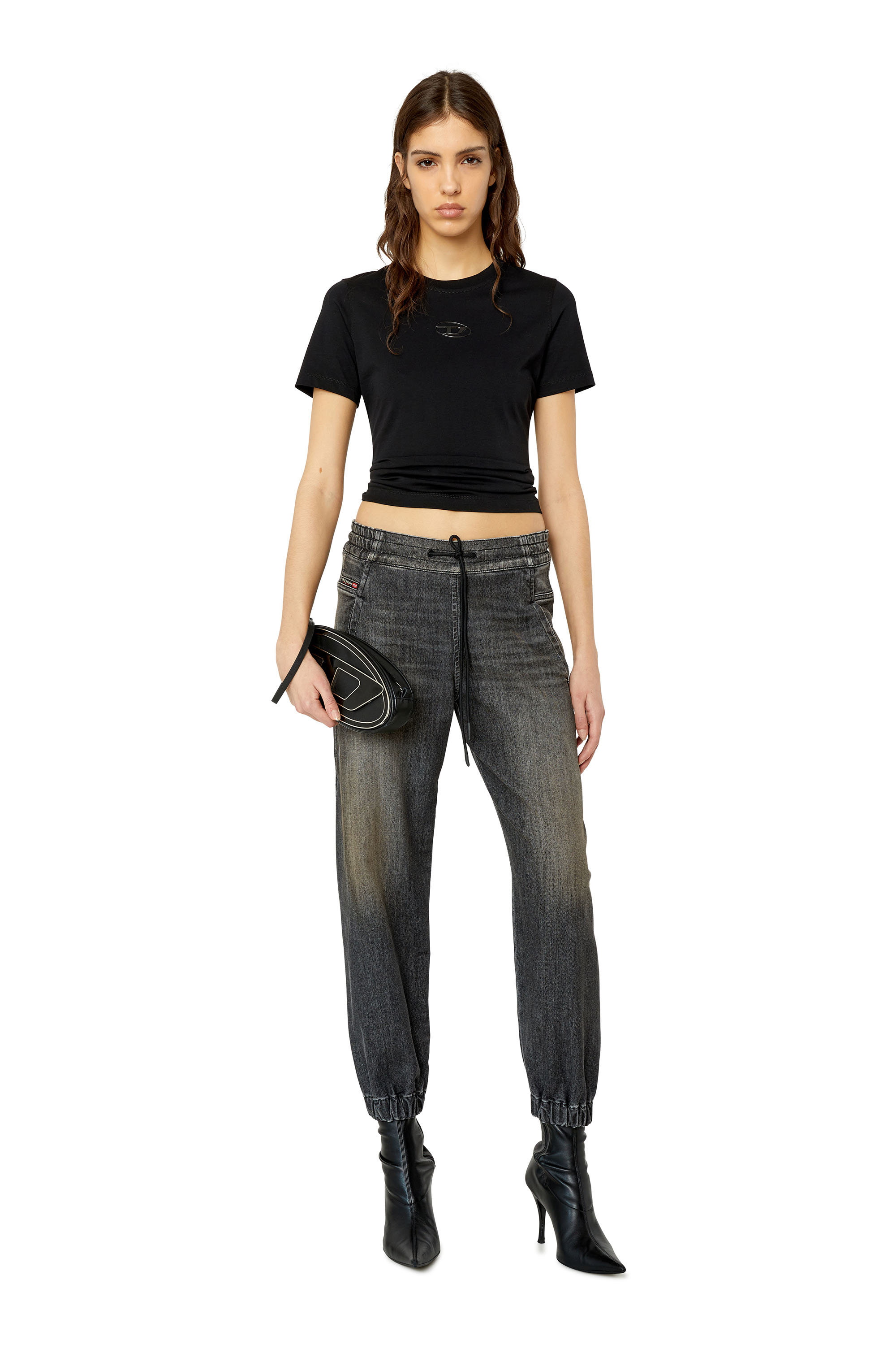 Diesel - Krailey JoggJeans® 09F01 Boyfriend, Noir/Gris foncé - Image 4