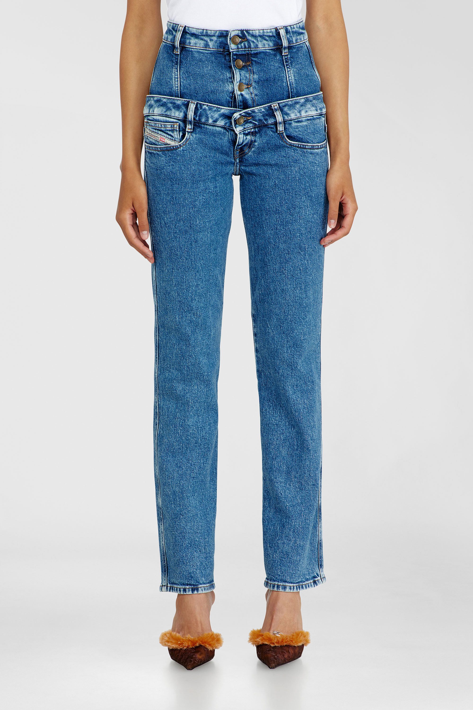 Diesel - Slim Jeans D-Fynora 007EU Femme, Bleu moyen - Image 4