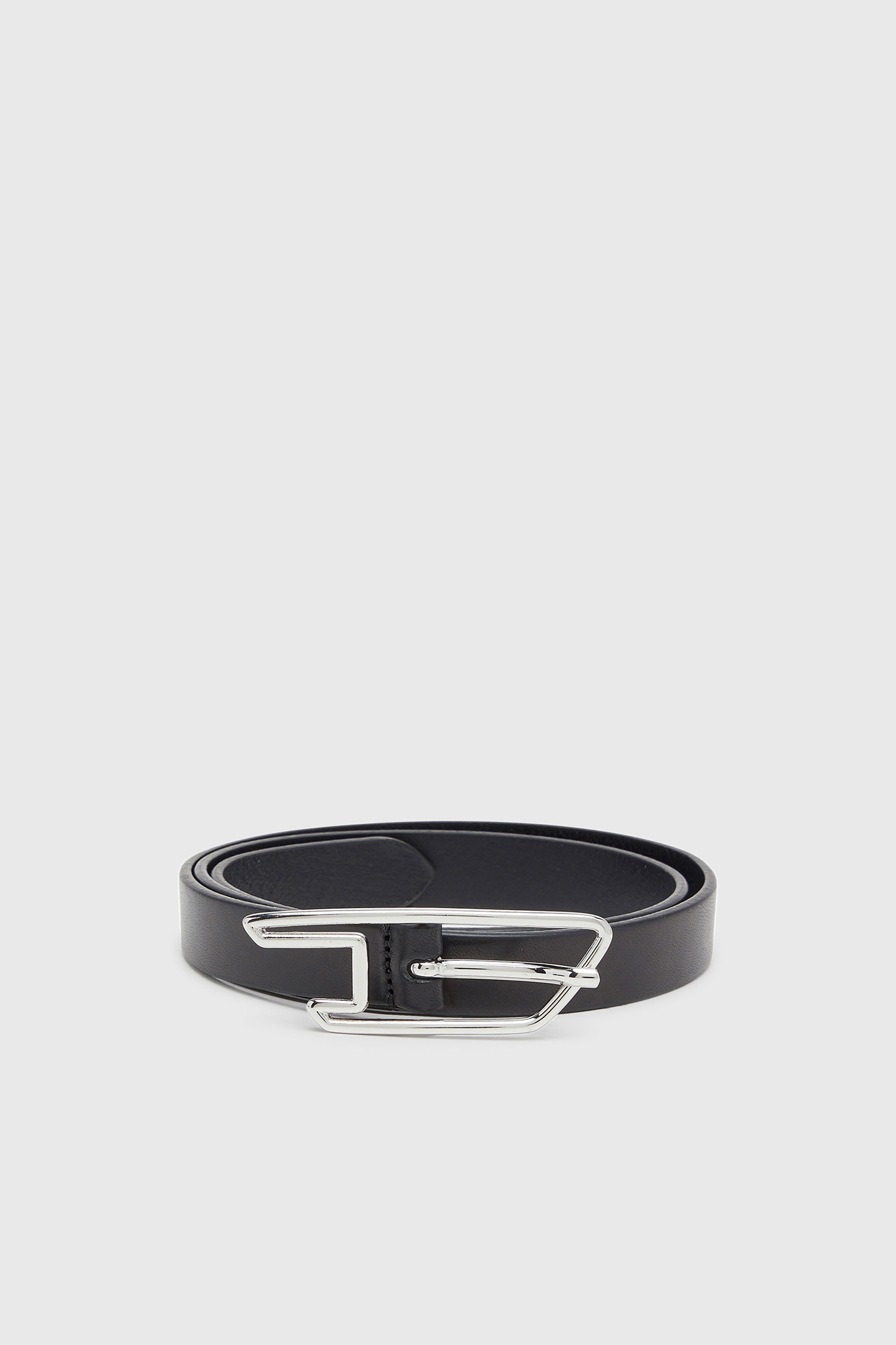 Diesel - B-D LINE W 20, Ceinture 2 cm en cuir pull-up avec boucle D Femme in Noir - 1
