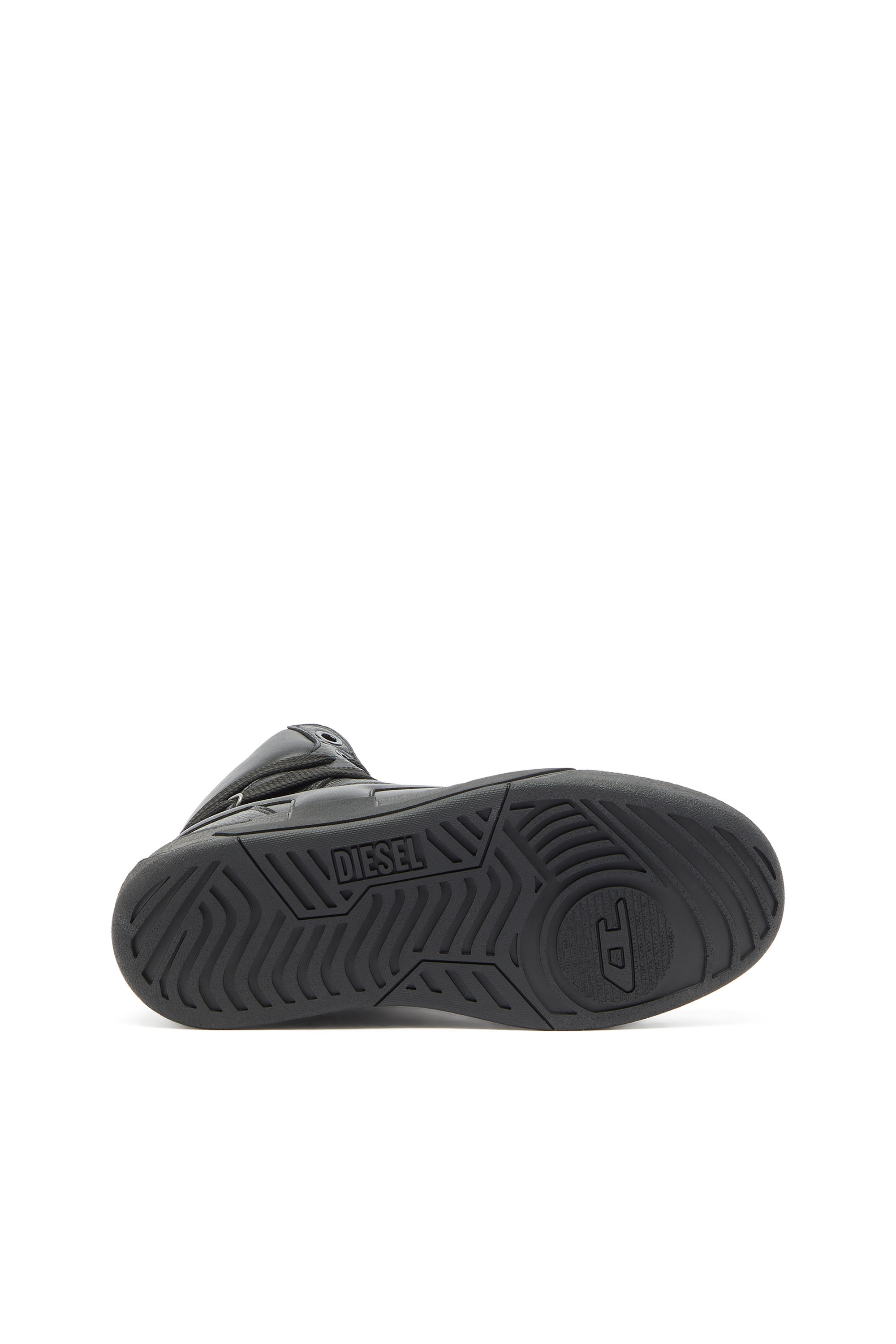Diesel - S-D-OLLIE MID, S-D-Ollie - Sneakers montantes en cuir avec logo D Homme in Noir - 5