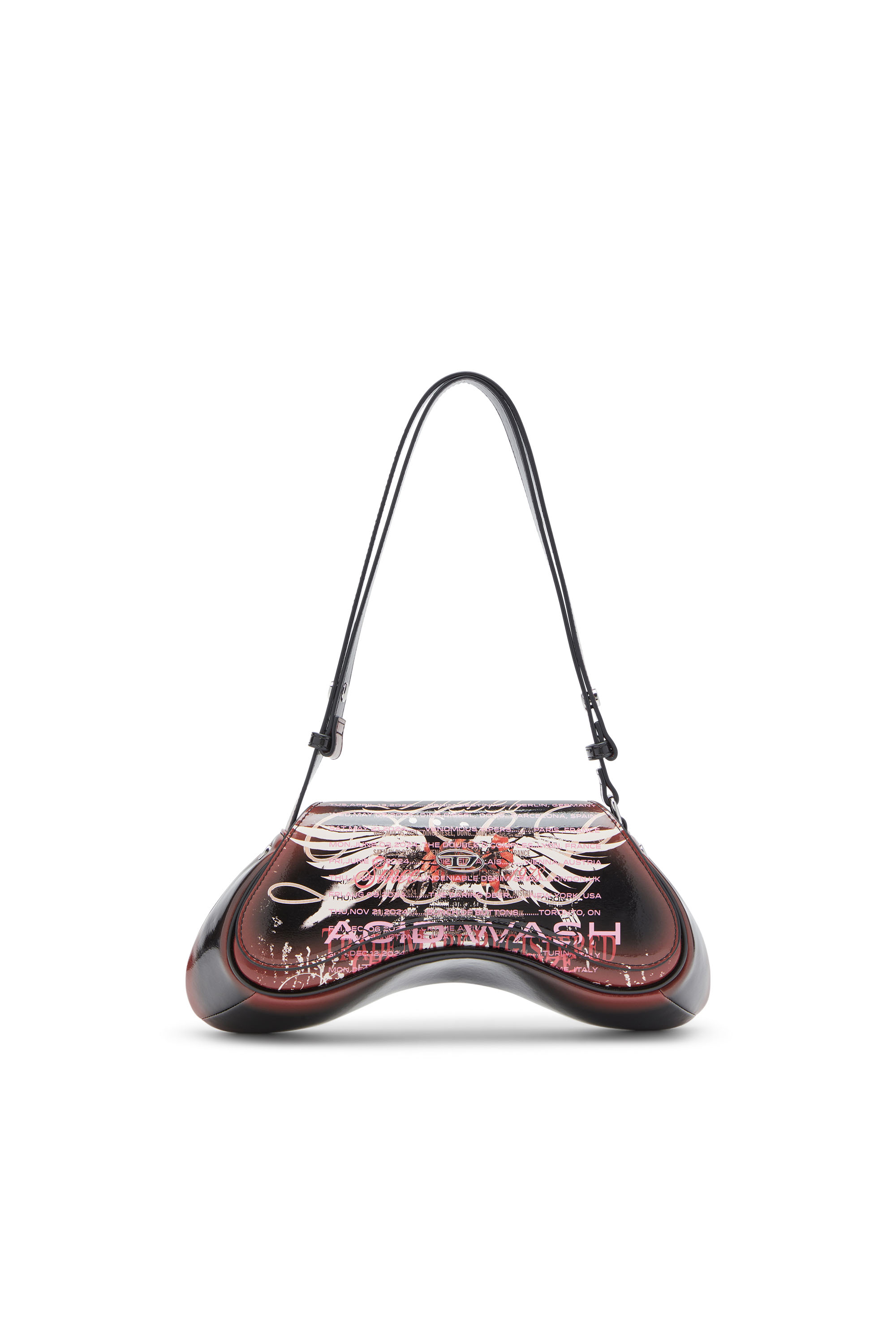 Diesel - PLAY CROSSBODY, Play-Sac à bandoulière en PU glossy imprimé Femme in Polychrome - 1