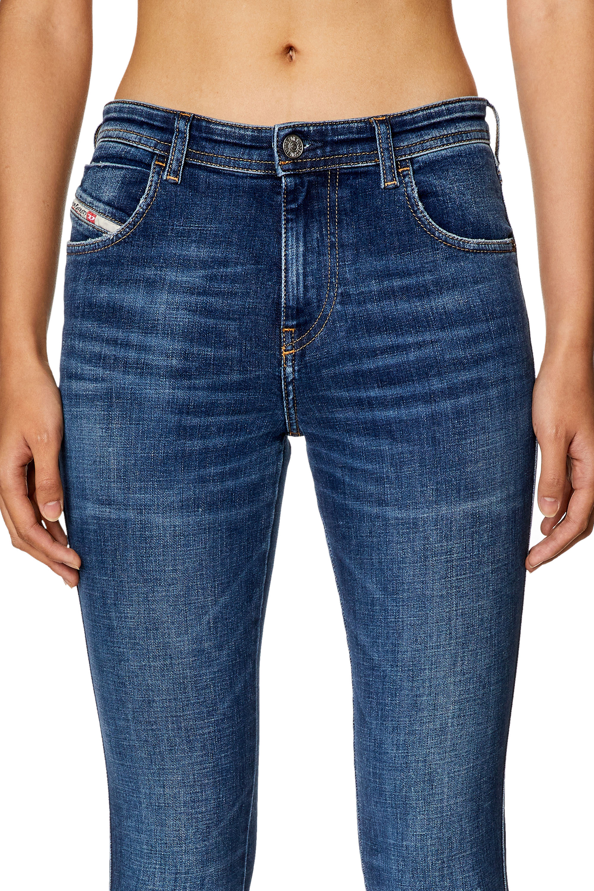 Diesel - Skinny Jeans 2015 Babhila 09H63, Bleu Foncé - Image 3