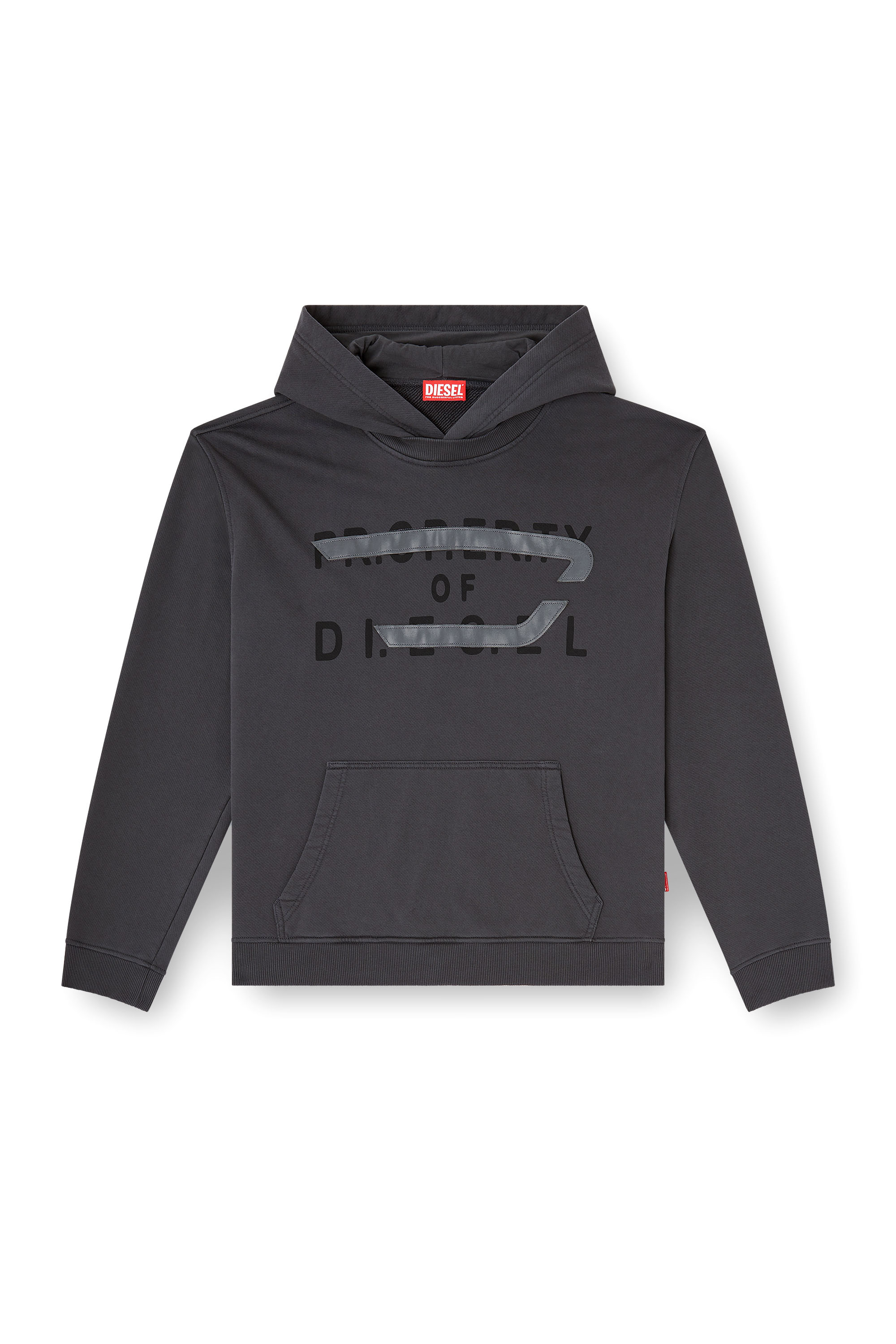 Diesel - S-NORMAN-HOOD, Sweat &agrave; capuche en coton avec appliqu&eacute; D Homme in ToBeDefined - 3