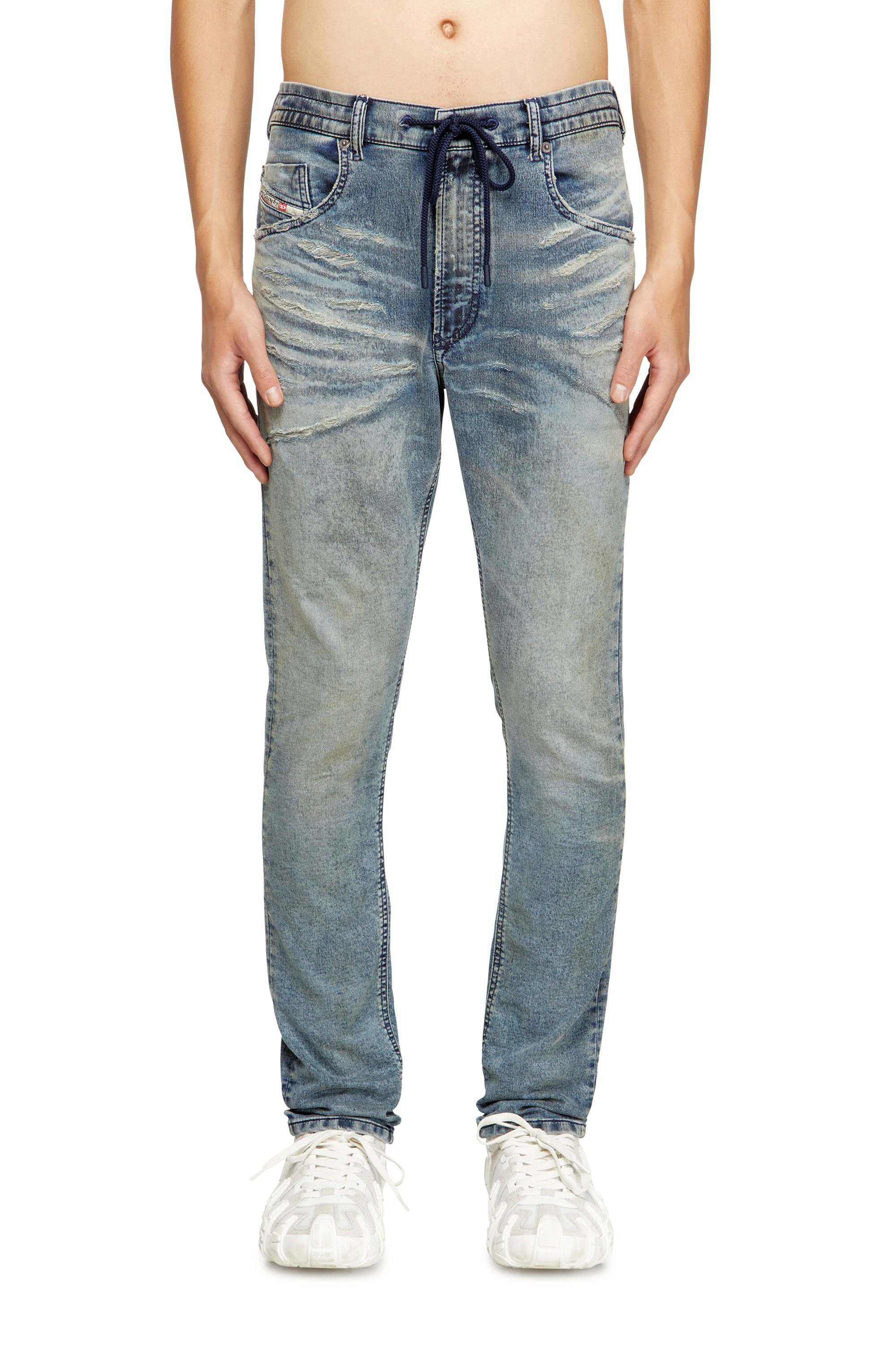 Diesel - Regular 2032 D-Krooley Joggjeans® 09M37 Homme, Bleu moyen - Image 1