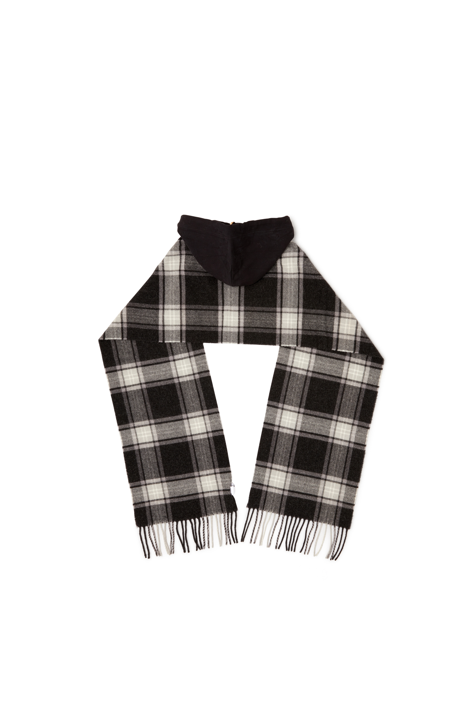 Diesel - S-CARHOOD, &Eacute;charpe &agrave; capuche en m&eacute;lange de laine avec franges Homme in Polychrome - 2