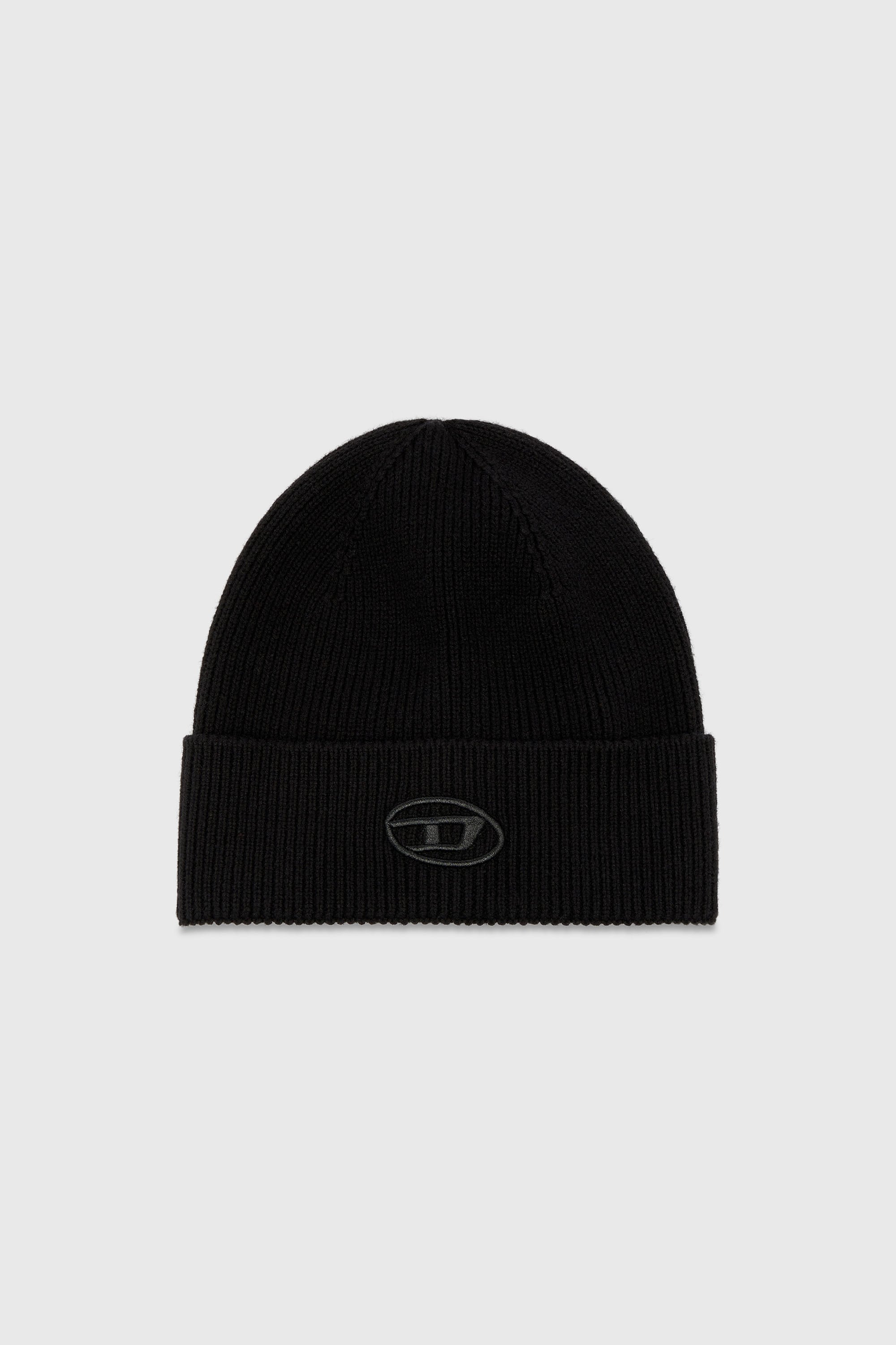 Diesel - K-CODER-FULLY B, Bonnet c&ocirc;tel&eacute; avec broderie D Mixte in Noir - 1