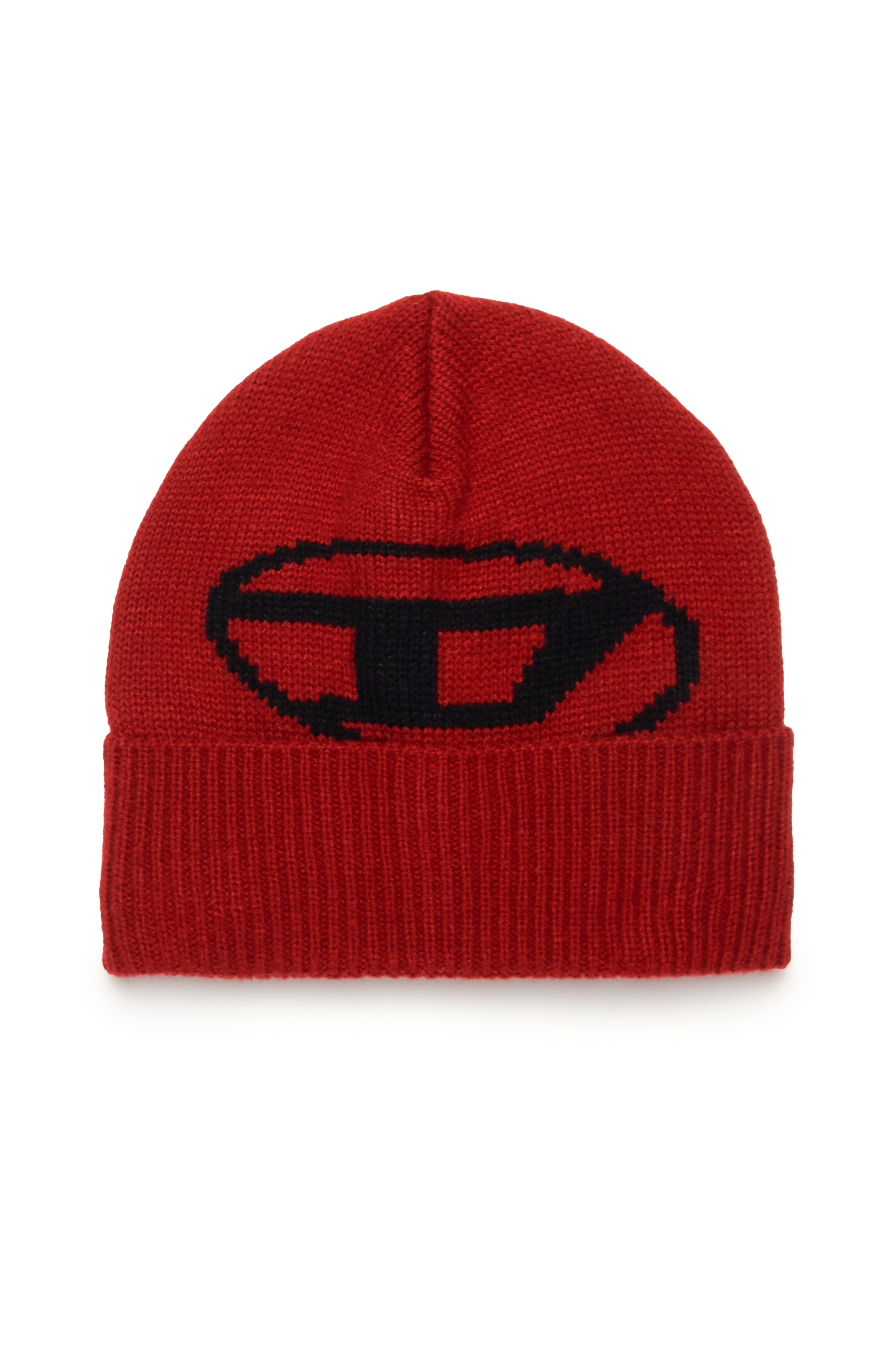 Diesel - FDINLAY, Bonnet avec logo Oval D Mixte in Rouge - 1