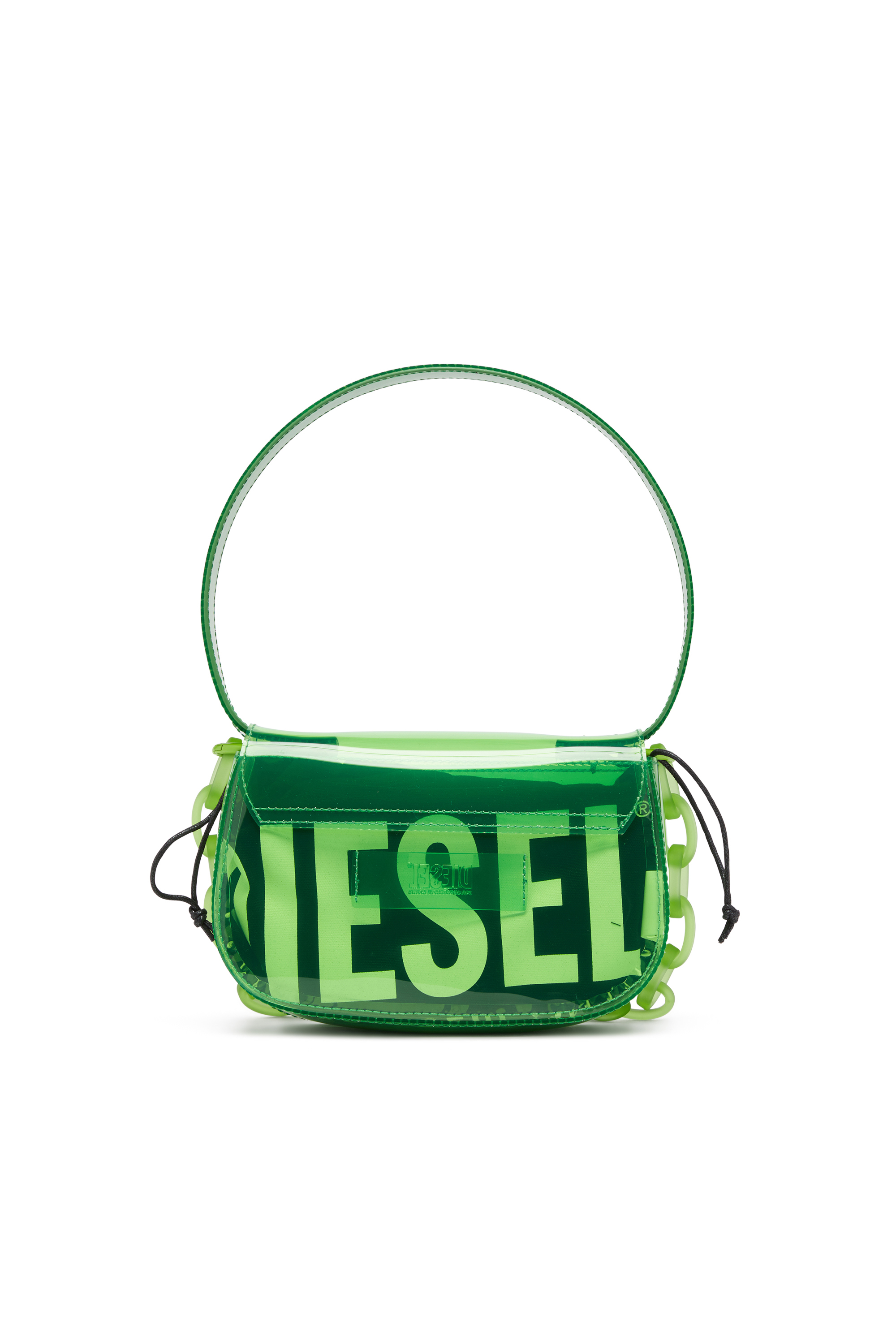 Diesel - 1DR, 1DR-Sac iconique à bandoulière en TPU transparent Femme in Vert - 2