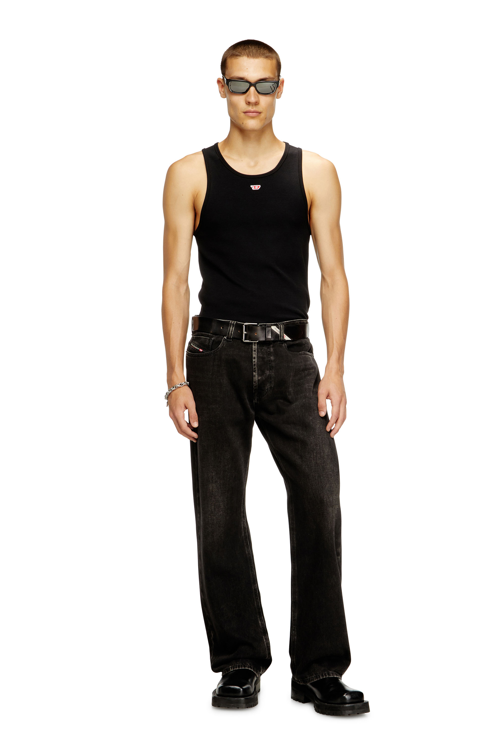 Diesel - T-LIFTY-D, Débardeur avec mini empiècement D Homme in Noir - 2