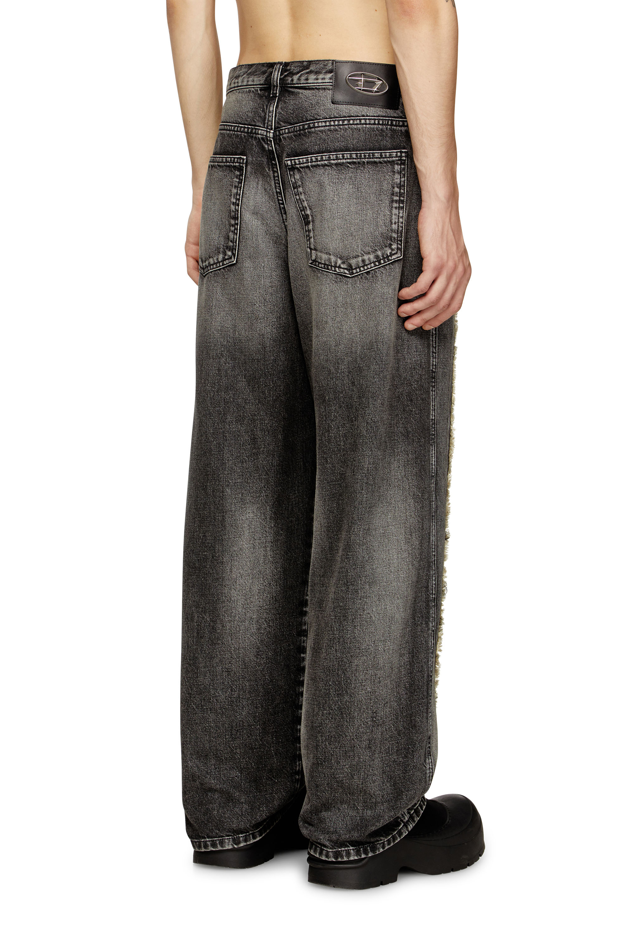 Diesel - Straight Jeans D-ThugClub 0BEBT Mixte, Noir/Gris foncé - Image 4