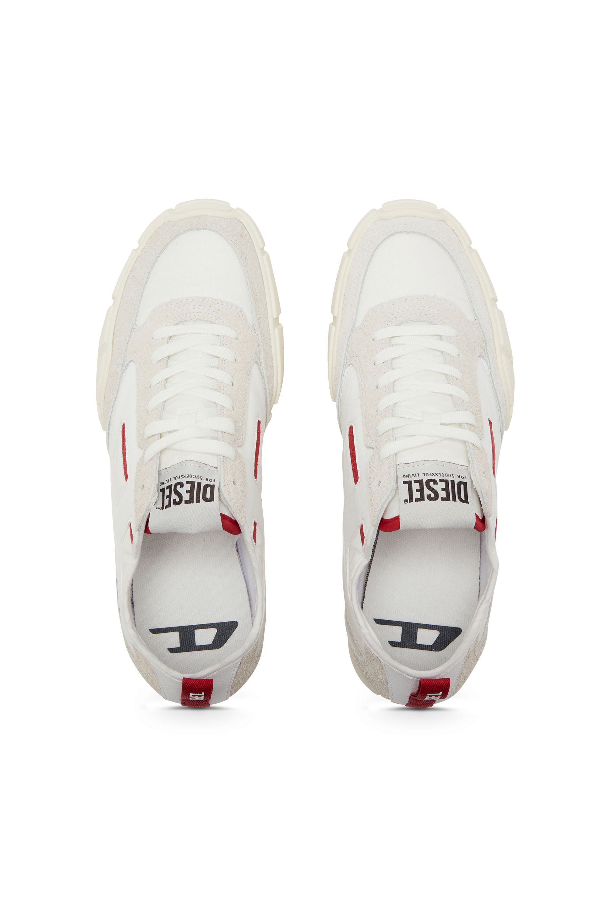 Diesel - S-PAGODHA LOW, Sneakers en cuir, suède et tissu indéchirable Homme in Polychrome - 5