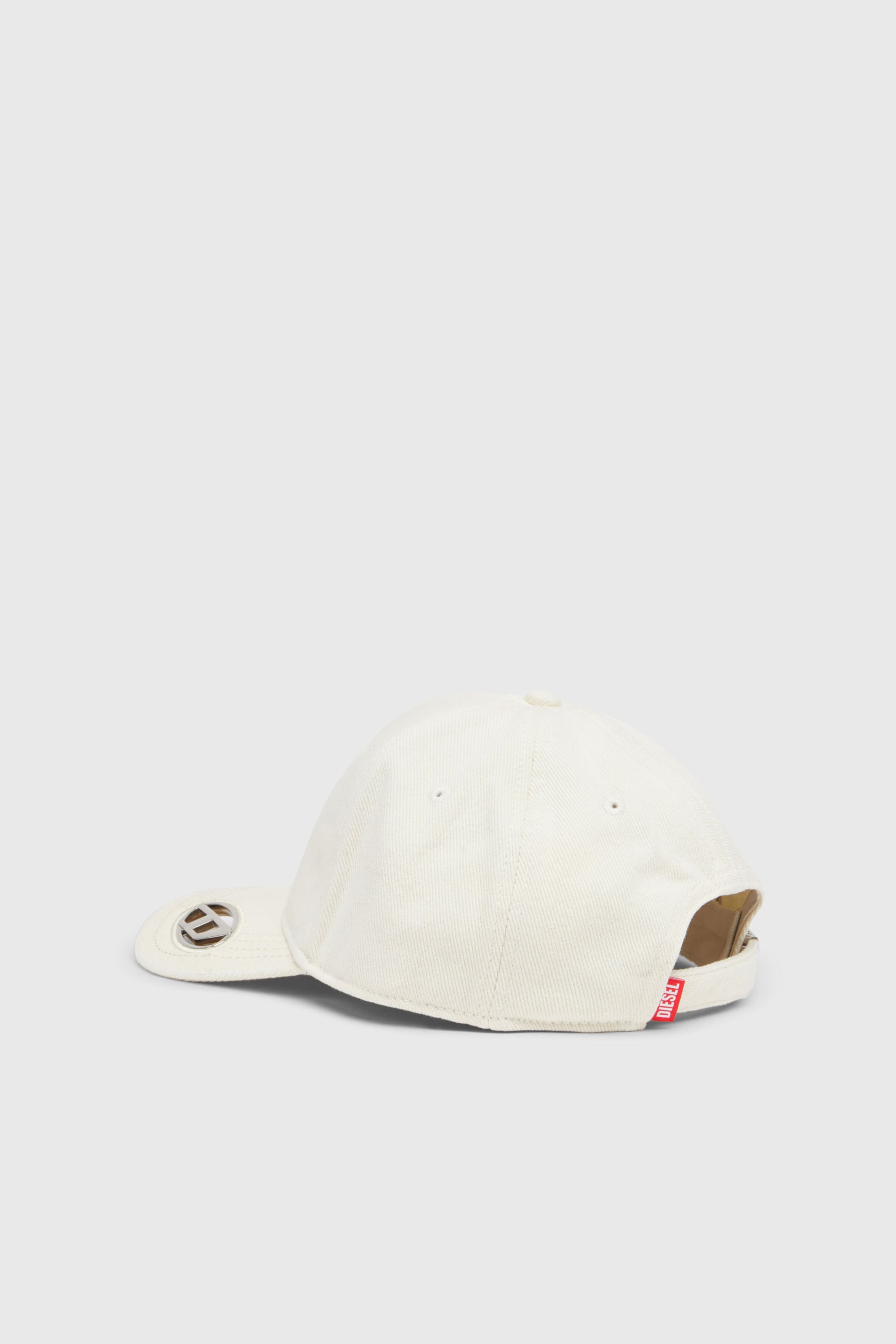 Diesel - C-PLAK, Casquette de baseball avec plaque oval D Homme in Blanc - 2