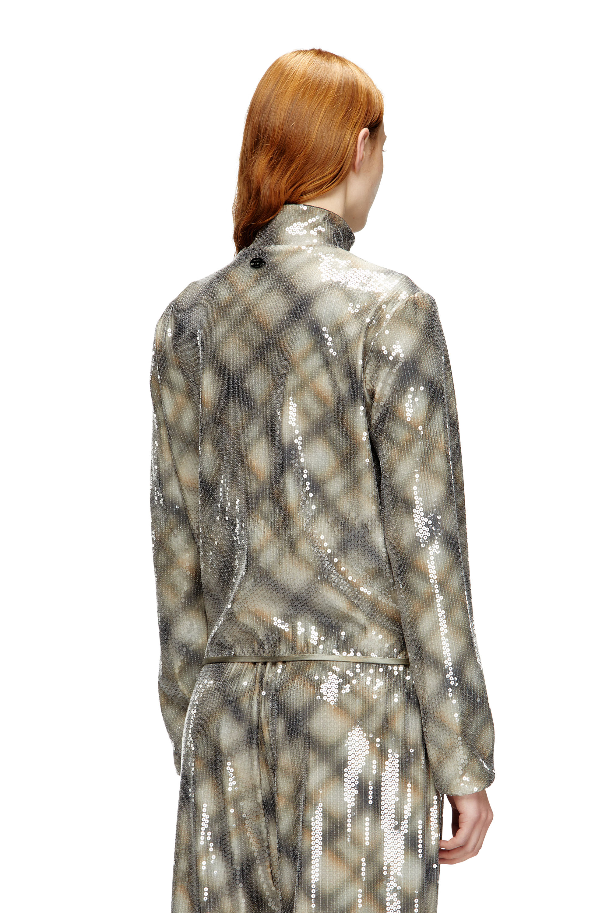 Diesel - F-EREQUINS, Pull à paillettes avec motif à carreaux Femme in Polychrome - 4