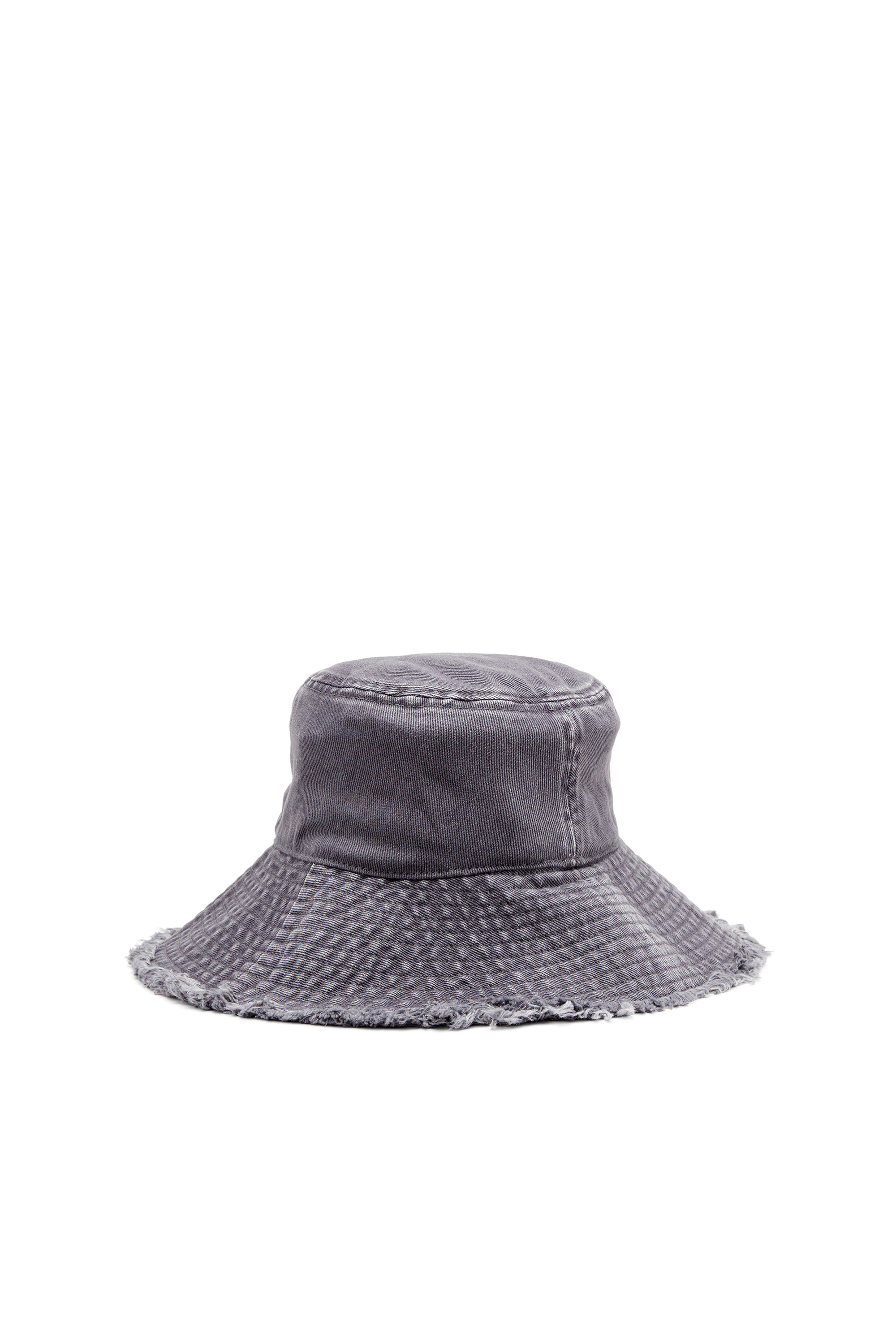 Diesel - C-BUCKET-UTLT, Chapeau bob avec logo brodé ajouré Femme in Gris - 2