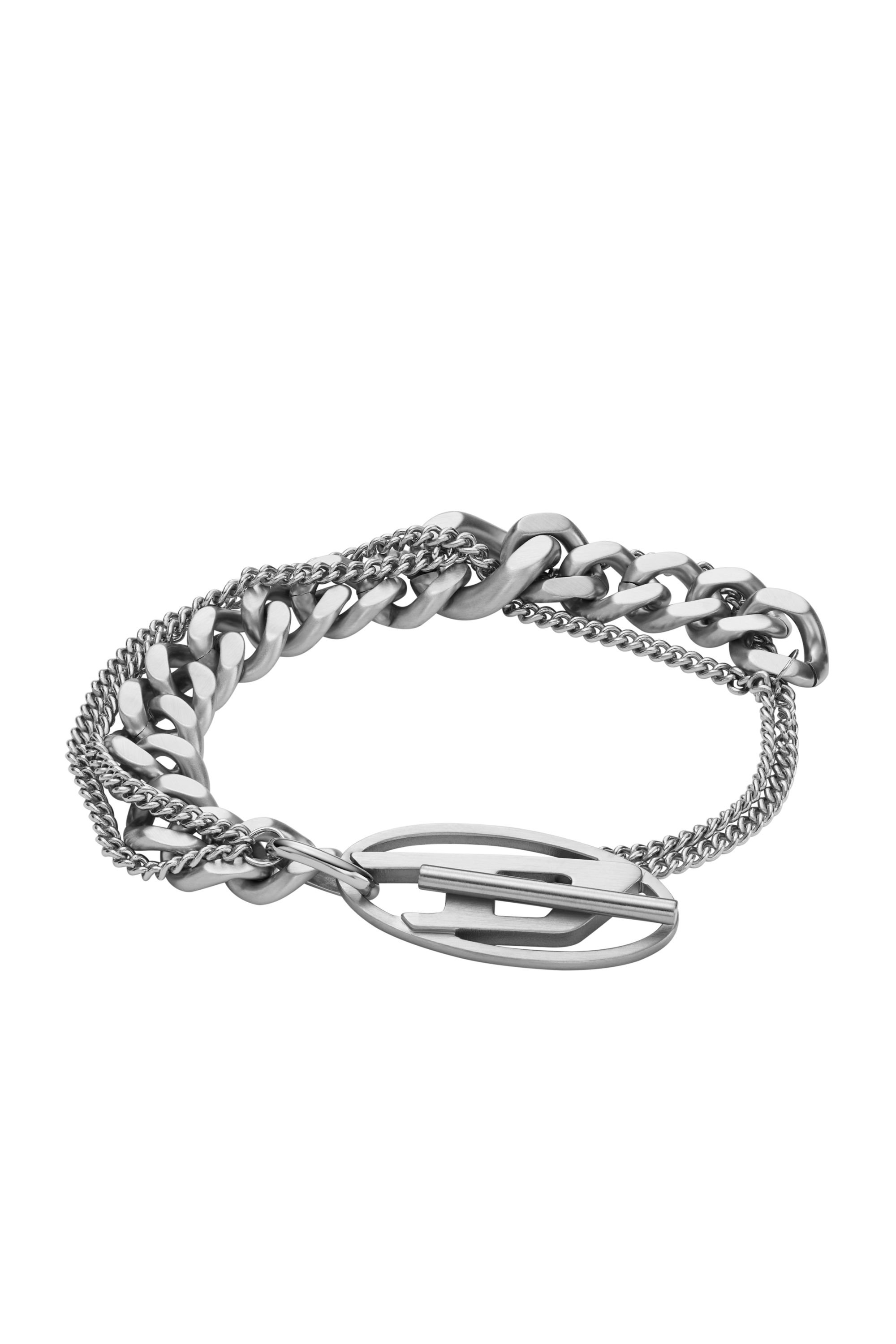 Diesel - DX1550040 JEWEL, Bracelet chaîne en acier inoxydable Mixte in Gris argenté - 1