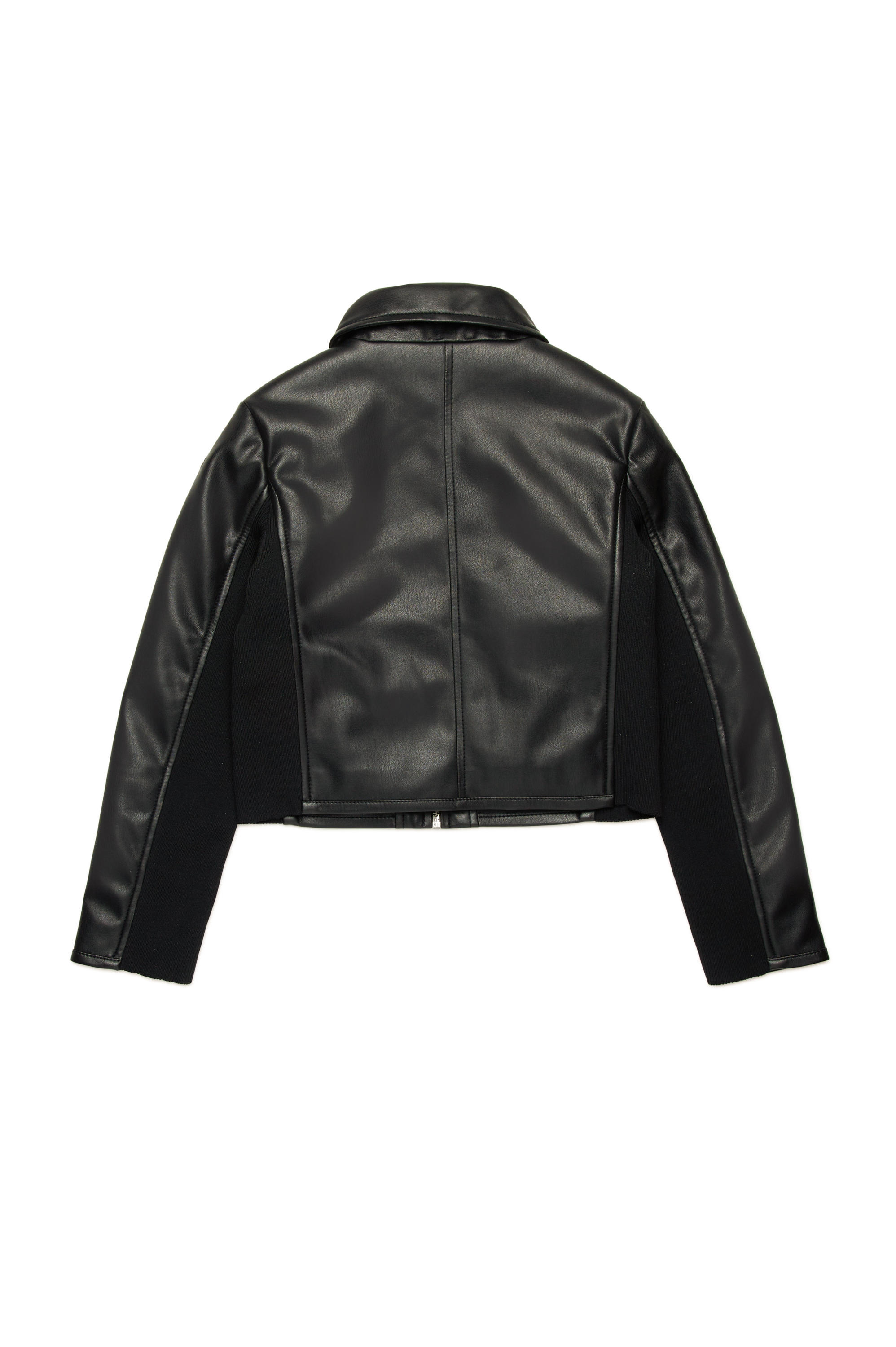 Diesel - JLSASK, Veste de motard avec empiècements élastiqués Femme in Noir - 2