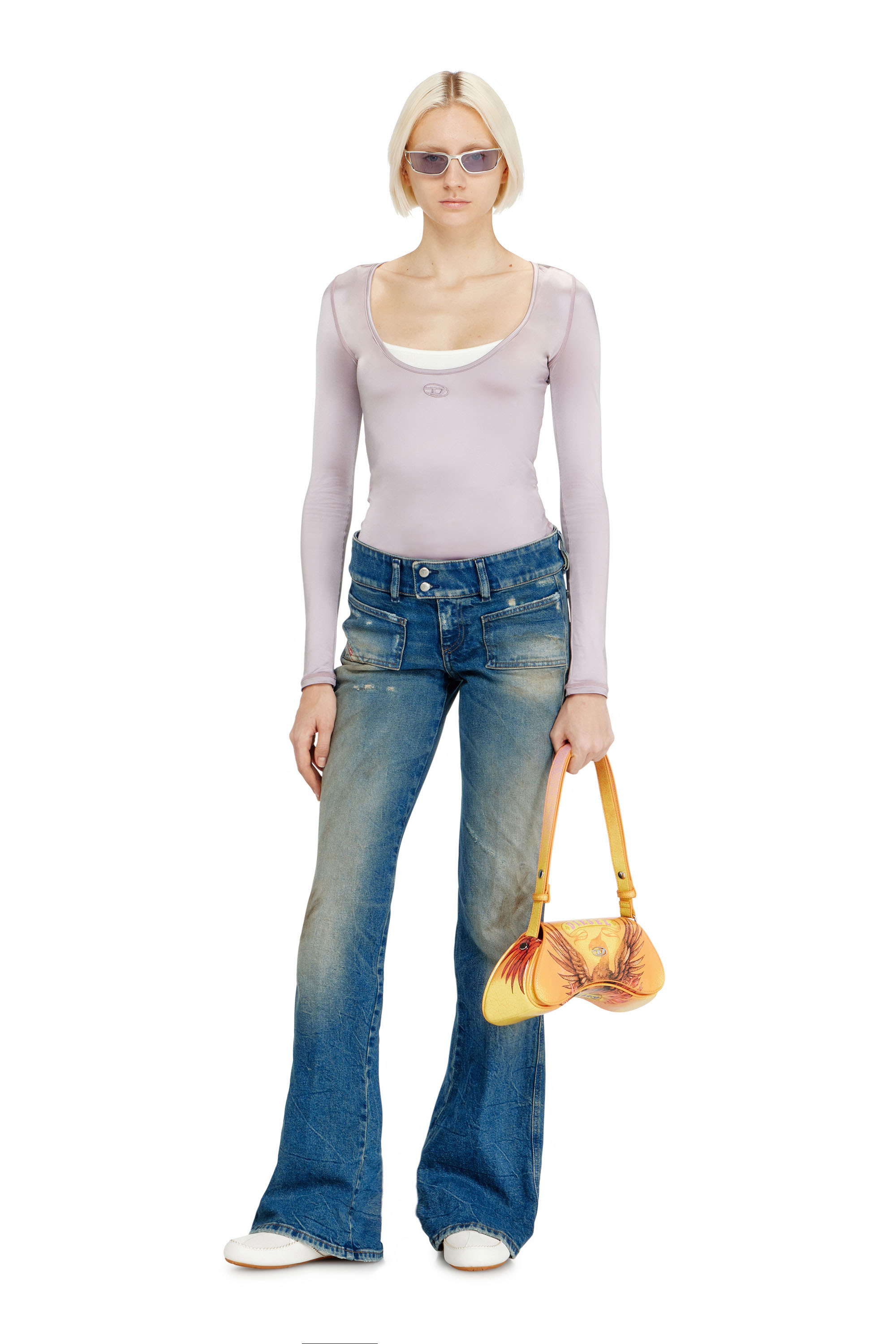 Diesel - Bootcut Jeans D-Hush 09N40 Femme, Bleu moyen - Image 1