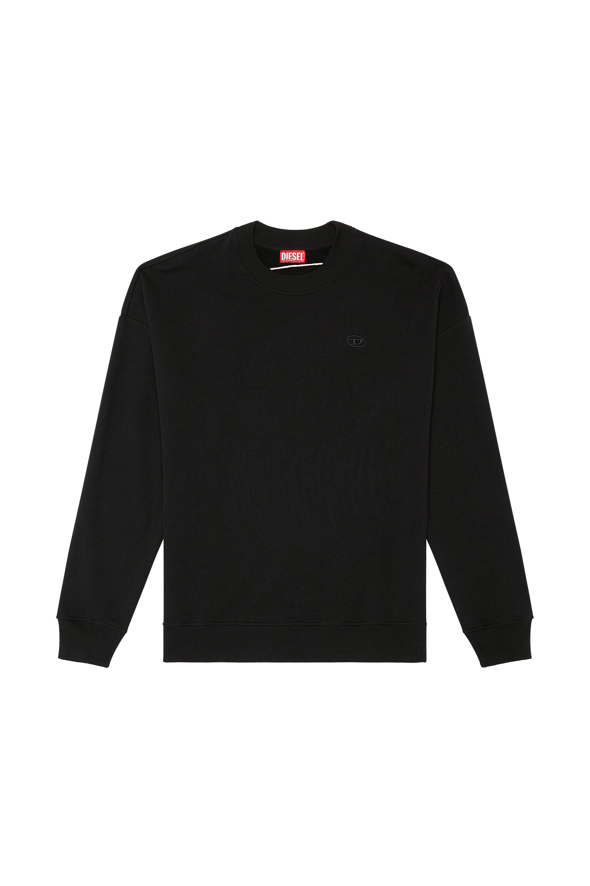 Diesel - S-ROB-MEGOVAL-D, Sweat-shirt avec logo brod&eacute; Homme in Noir - 2