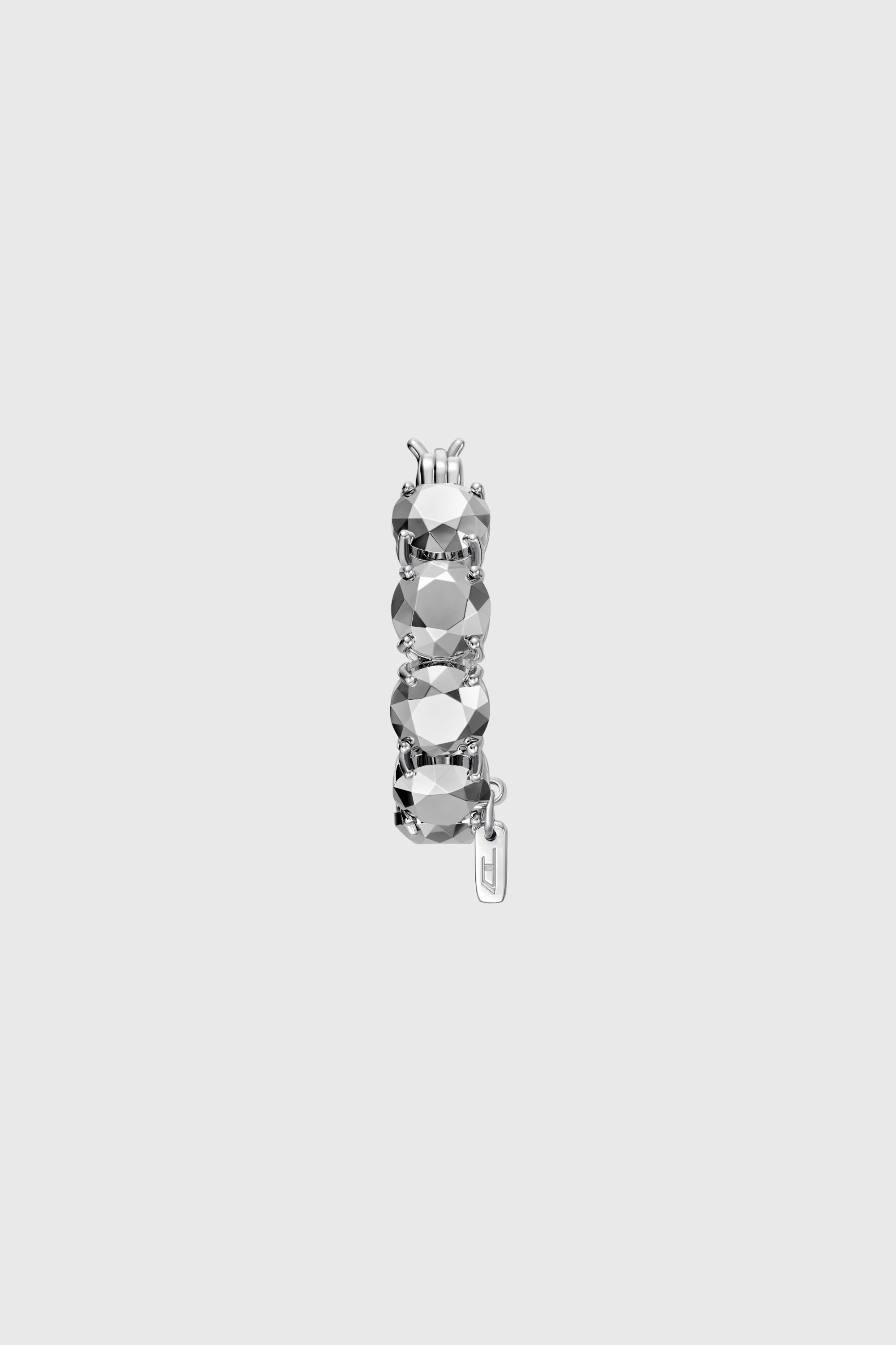 Diesel - DL1357040 STERLING SILVER JEWEL, Unisex's Sterling Silver Hoop Earring in Silver - 2