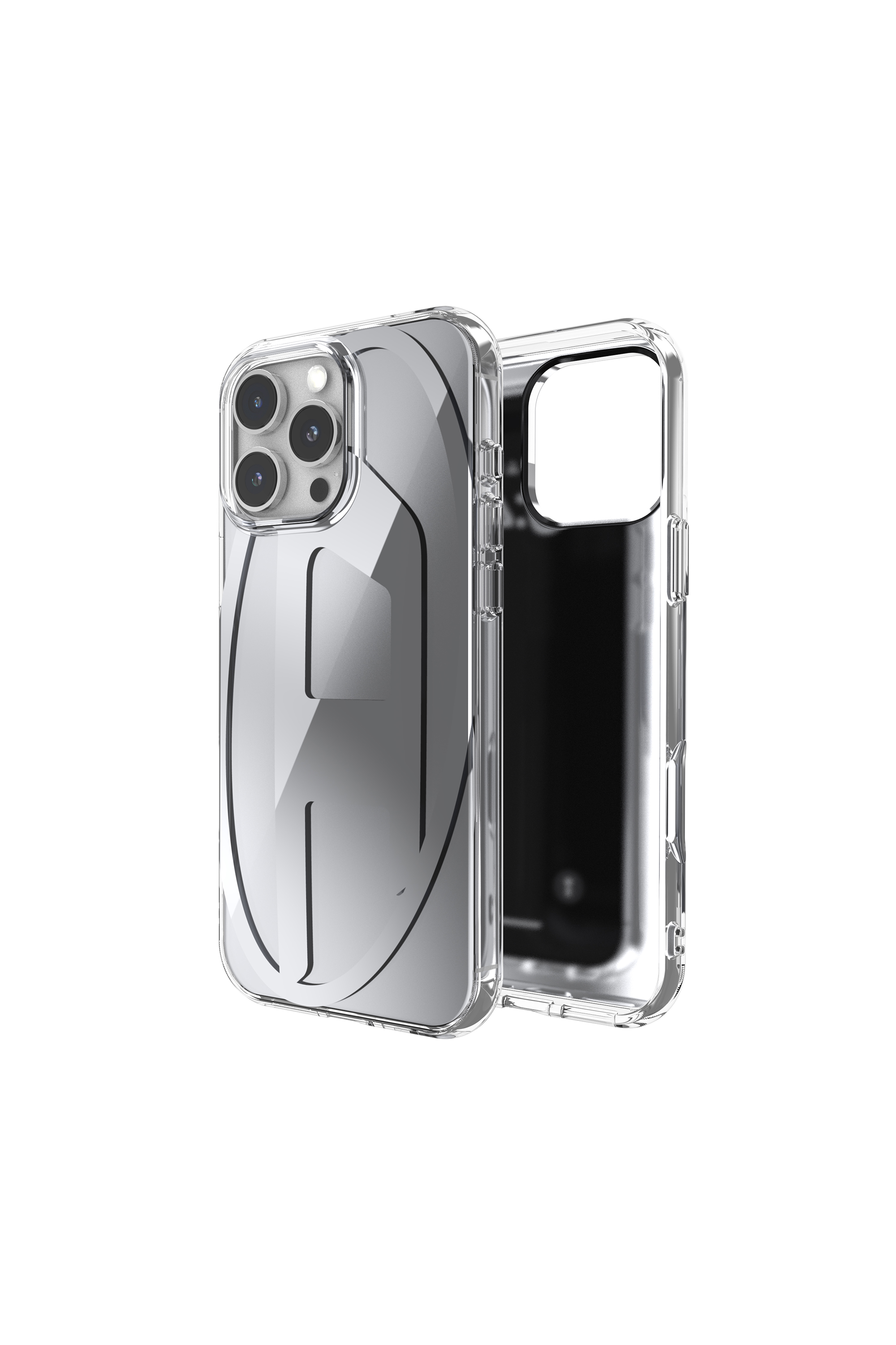 Diesel - 60162 AOP CASE, Coque miroir ovale pour l'iP 16 Pro Max Mixte in Gris - 1