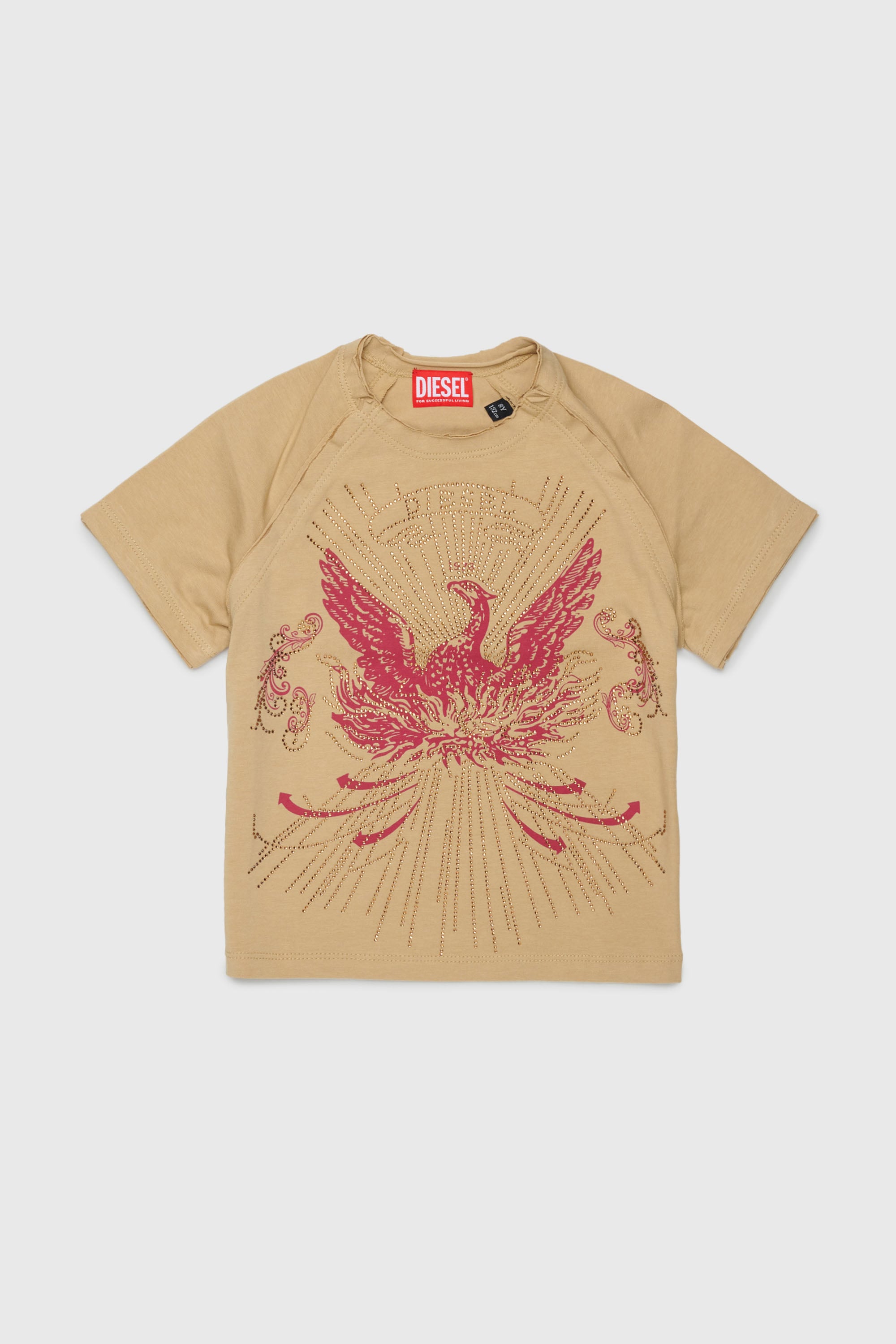 Diesel - TAROWEENA, T-shirt avec motif ph&eacute;nix orn&eacute; Femme in Marron - 1