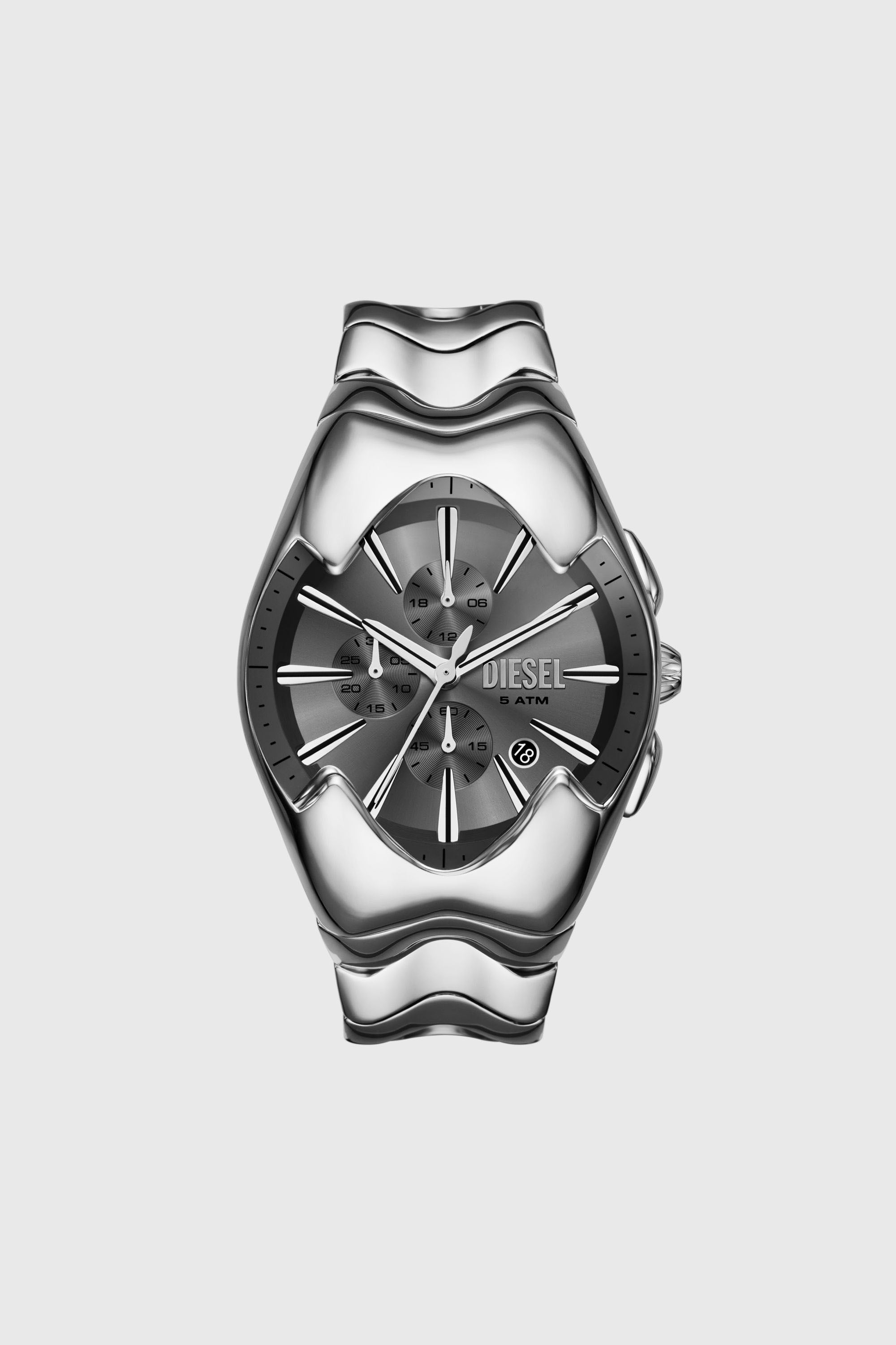 Diesel - DZ4683, Montre Mercurial en acier inoxydable Homme in Gris argent&eacute; - 1