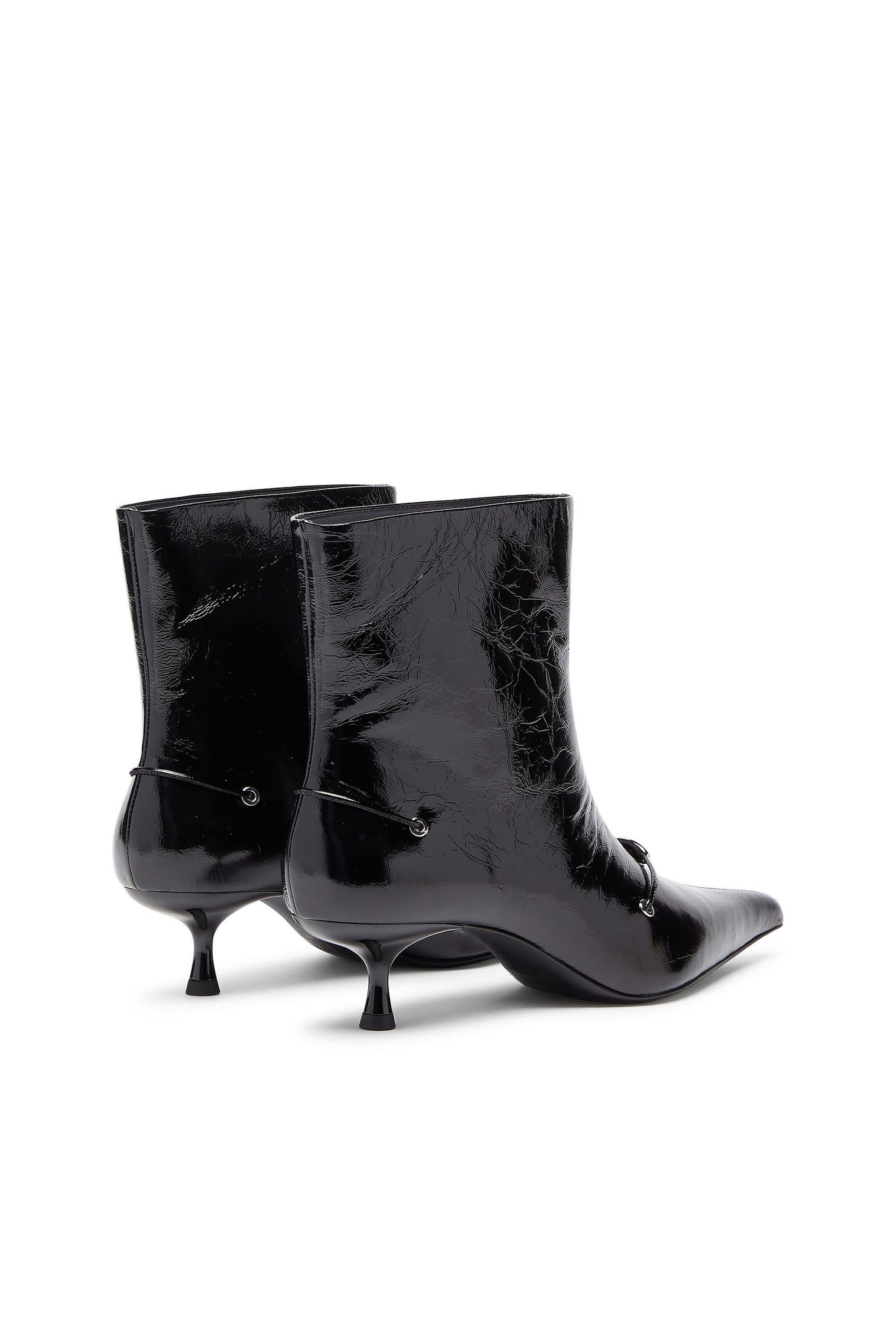 Diesel - D-JEWELS  40 TUBE, Woman's D-Ten&Half - Ankle boots in naplak leather in Black - 3