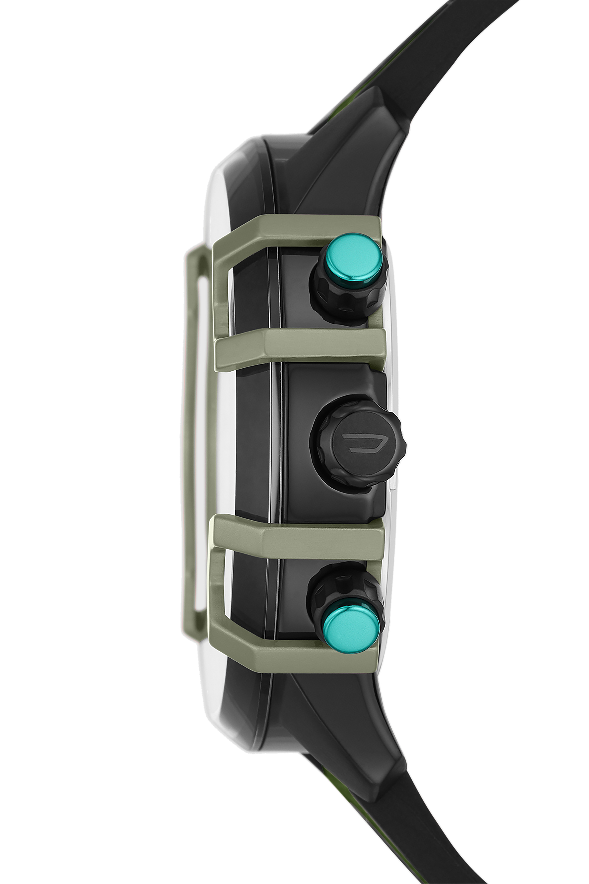 Diesel - DZ4563, Montre Griffed chronographe en toile verte Homme in Vert - 3