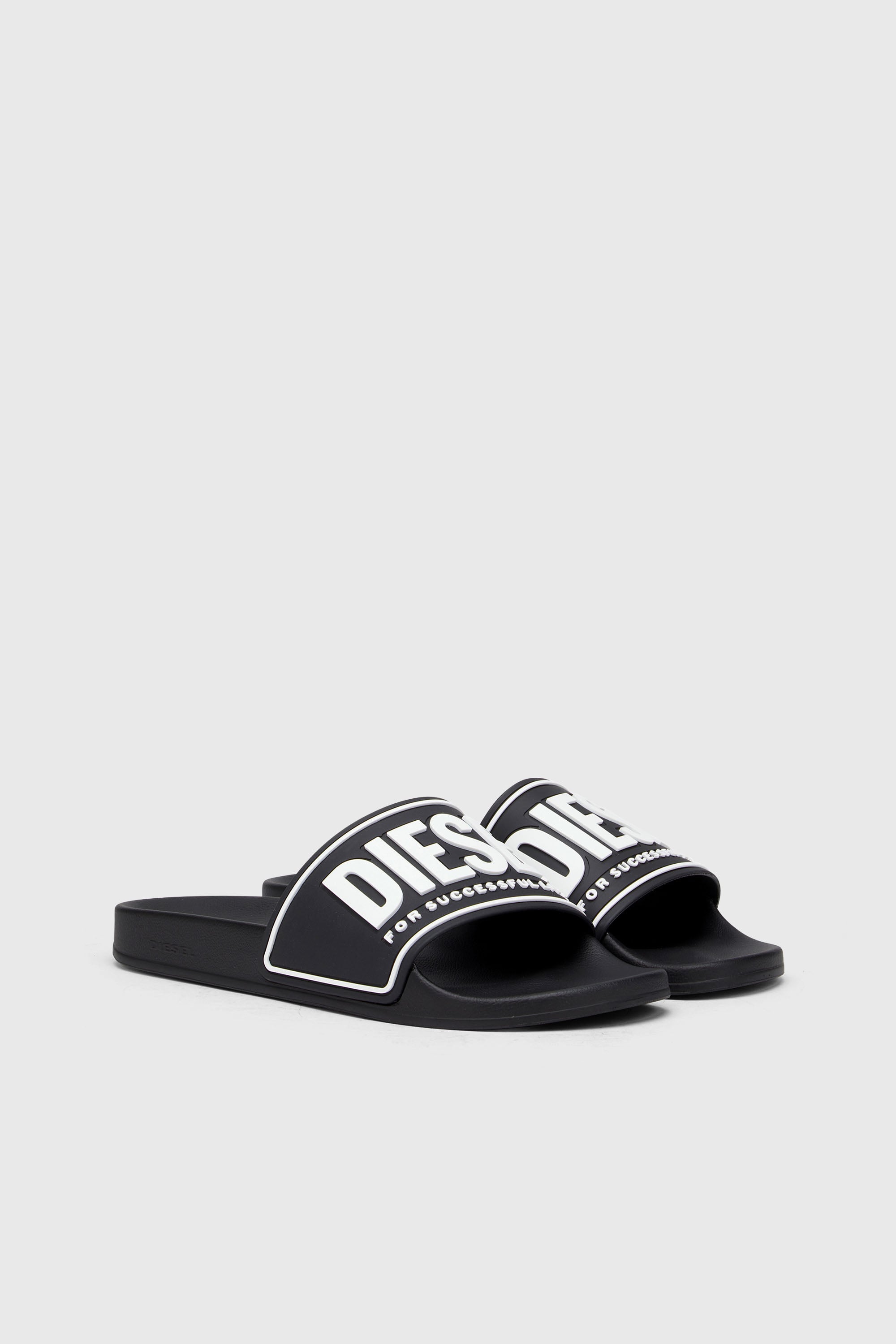 Diesel - SA-MAYEMI CC, Sa-Mayemi-Claquettes de piscine avec logo 3D Homme in Noir - 2