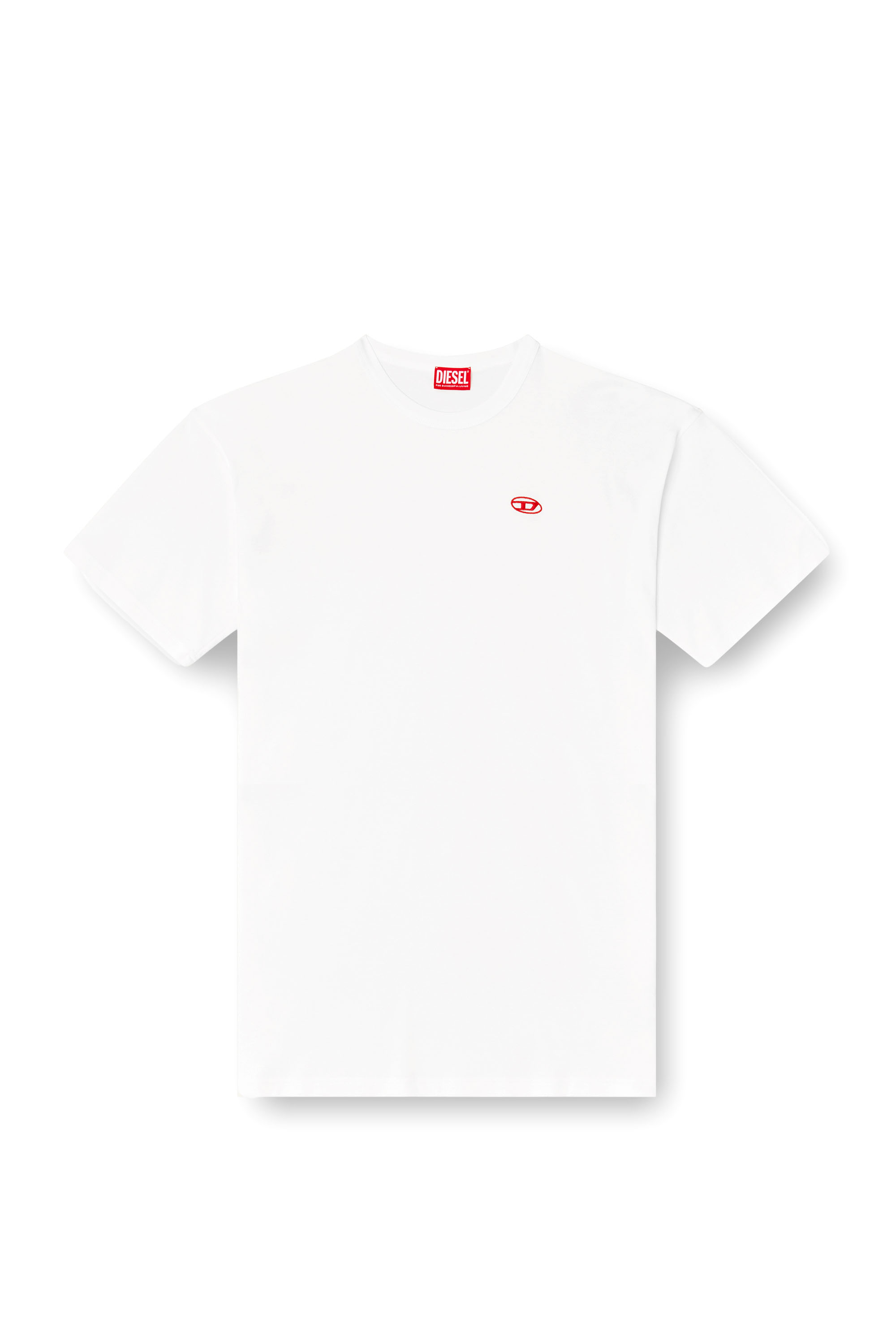Diesel - T-BOXT-T6, T-shirt avec Oval D rouge Homme in Blanc - 3