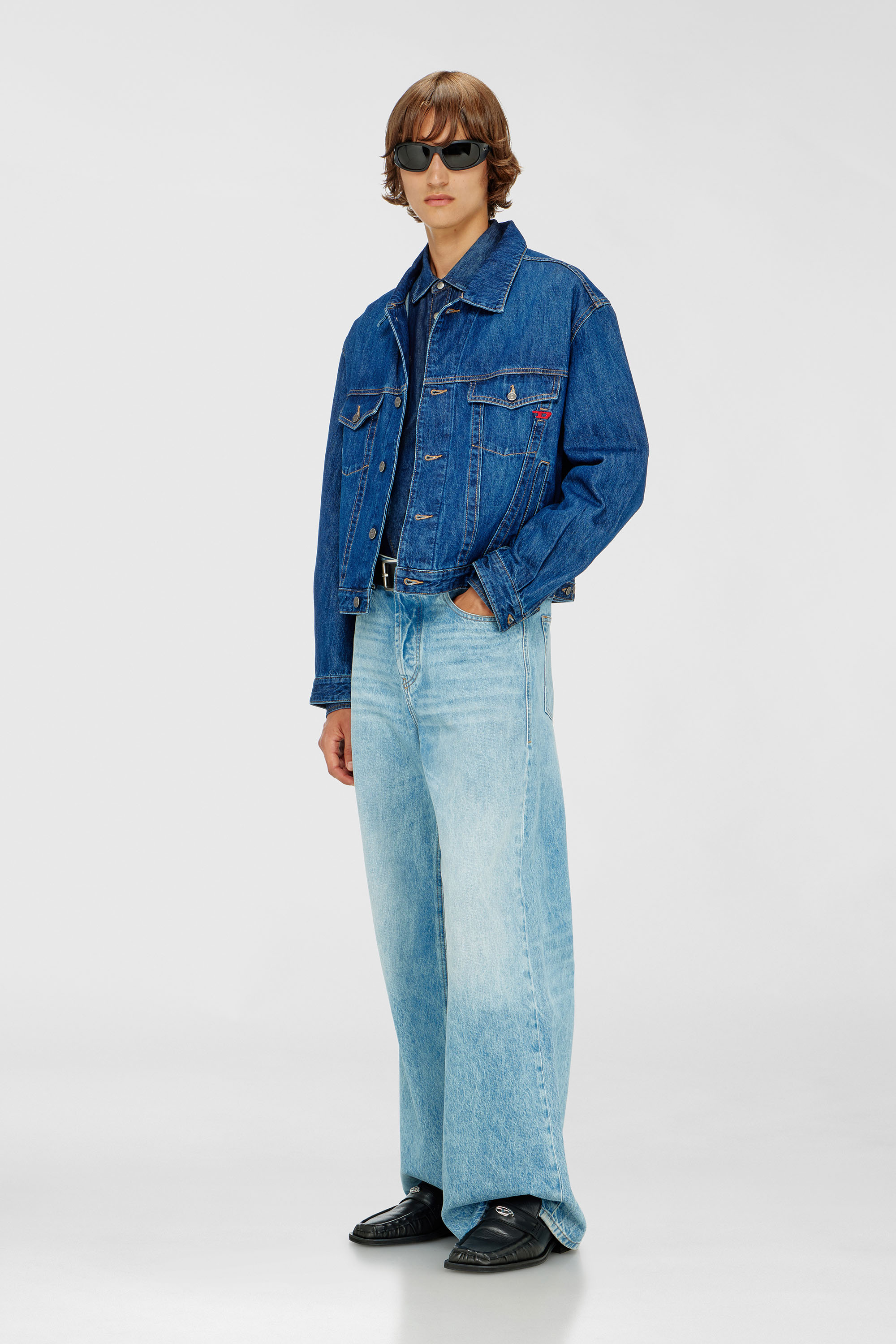 Diesel - D-RANGER, Veste trucker en denim Homme in Bleu - 1