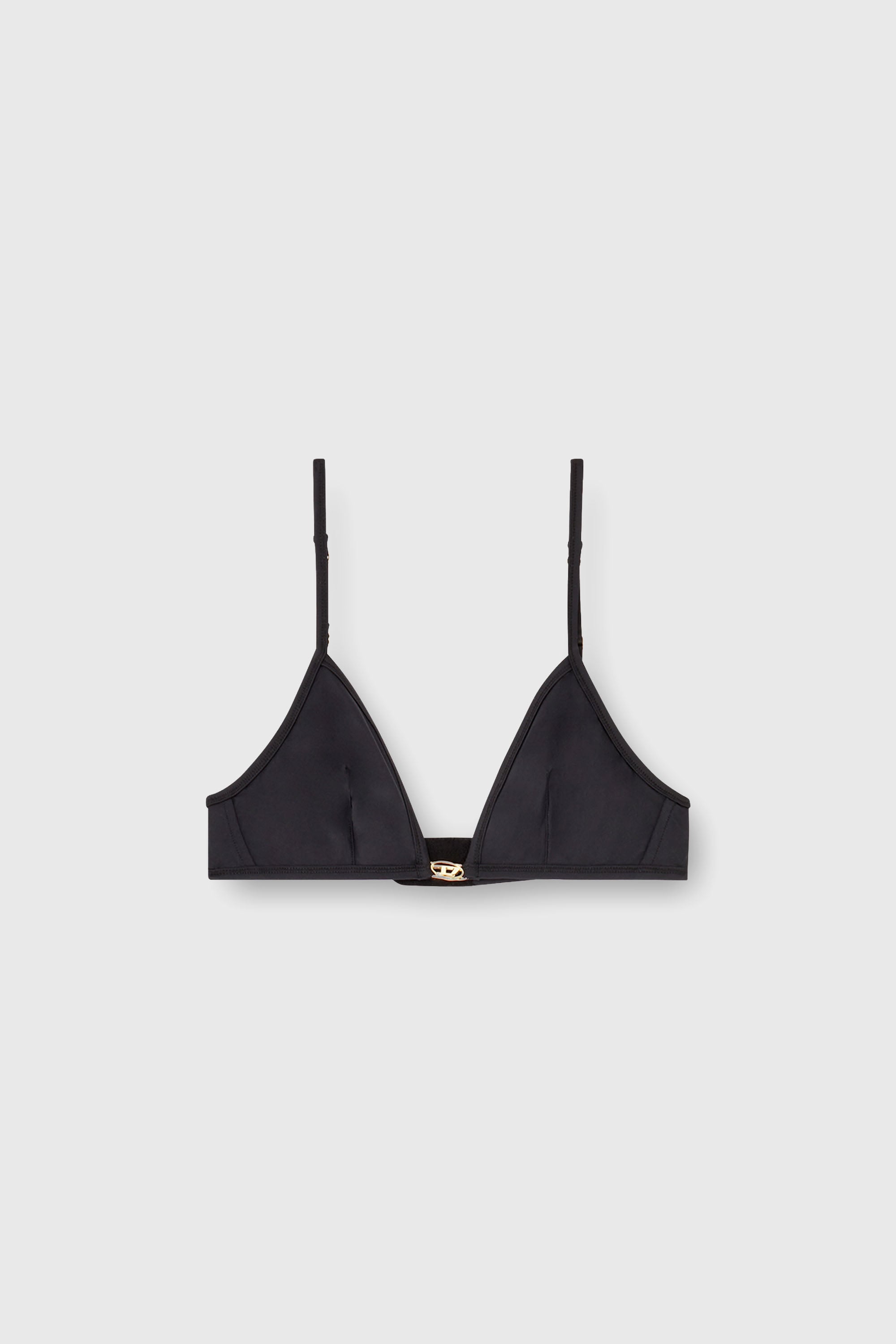 Diesel - LUNA-UTLT, Soutien-gorge triangle en nylon avec d&eacute;tail Oval D Femme in Noir - 2