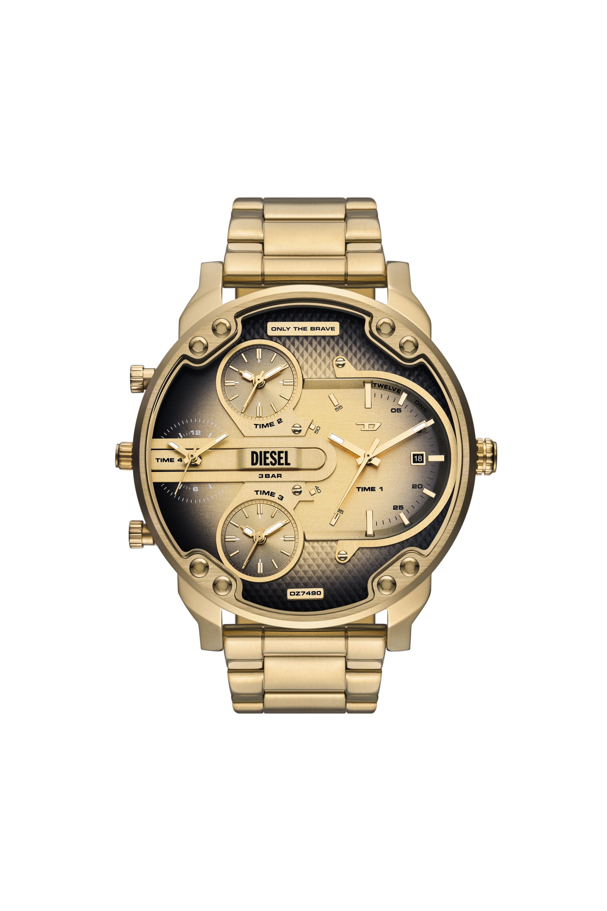 Diesel - DZ7490 WATCH, Montre Mr. Daddy Slim en acier inoxydable Homme in Doré - 1