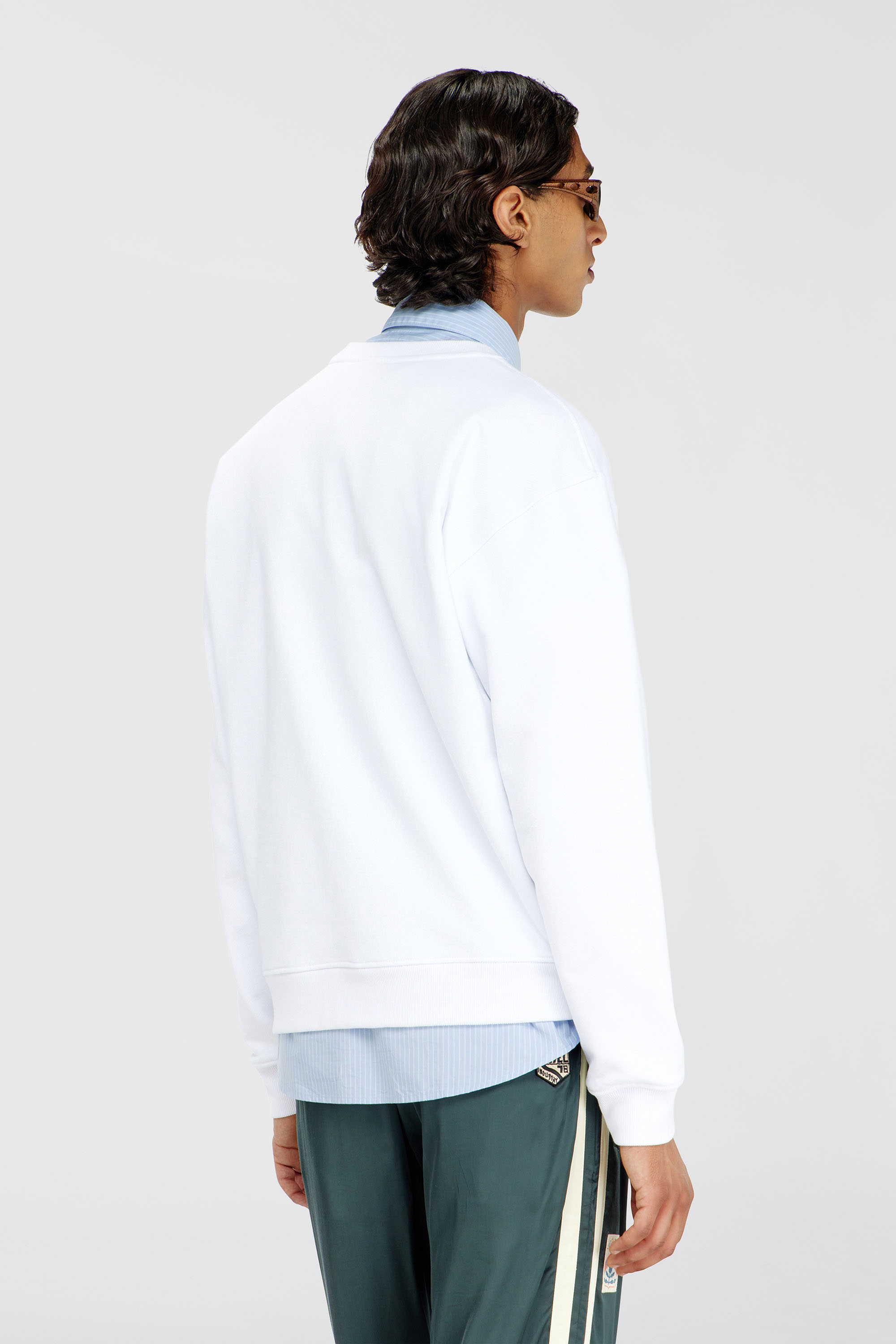 Diesel - S-NORM-AA5, Sweat-shirt en coton avec micro broderie logo Homme in Blanc - 4