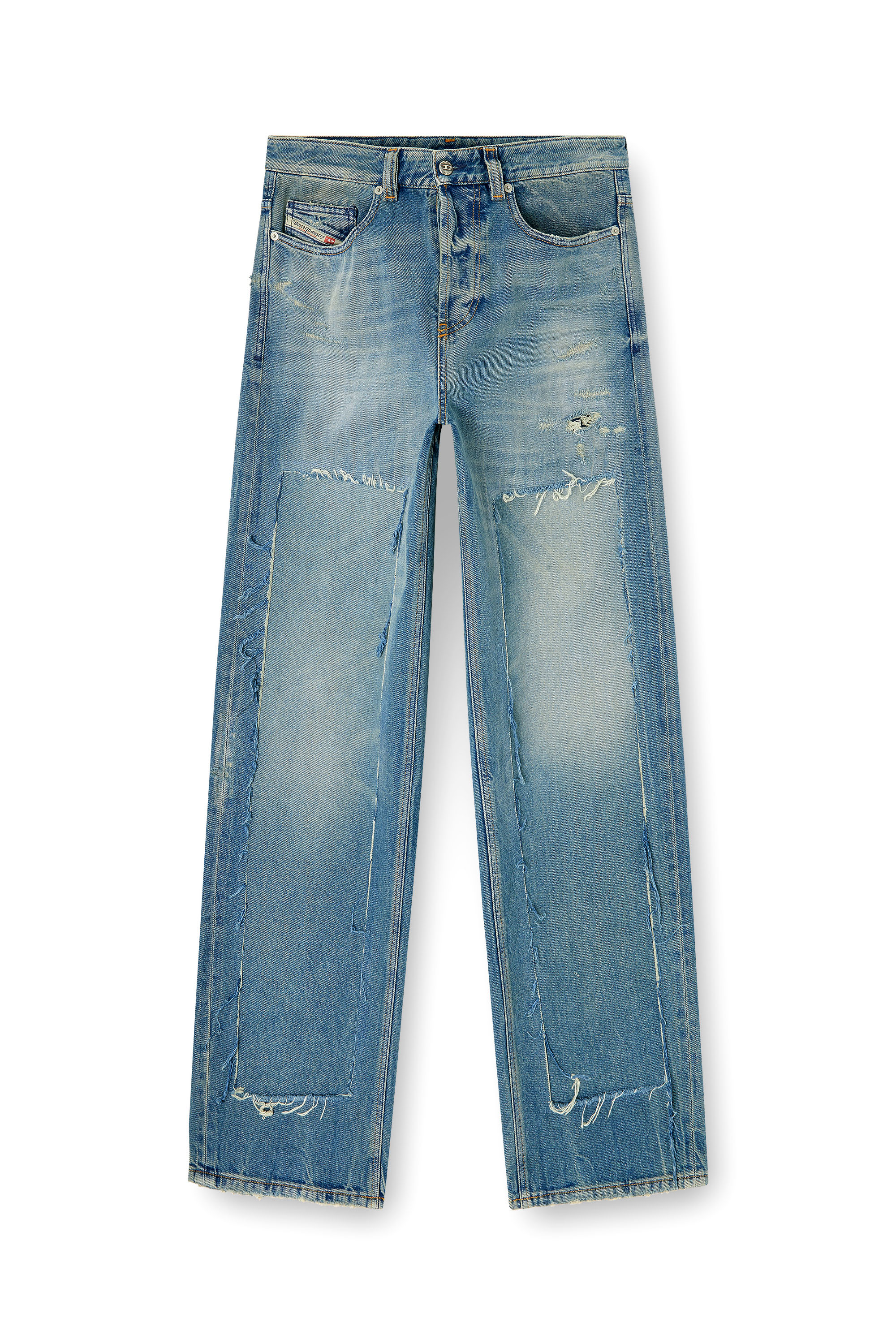 Diesel - Relaxed Jeans 2001 D-Macro 09N27 Homme, Bleu moyen - Image 6