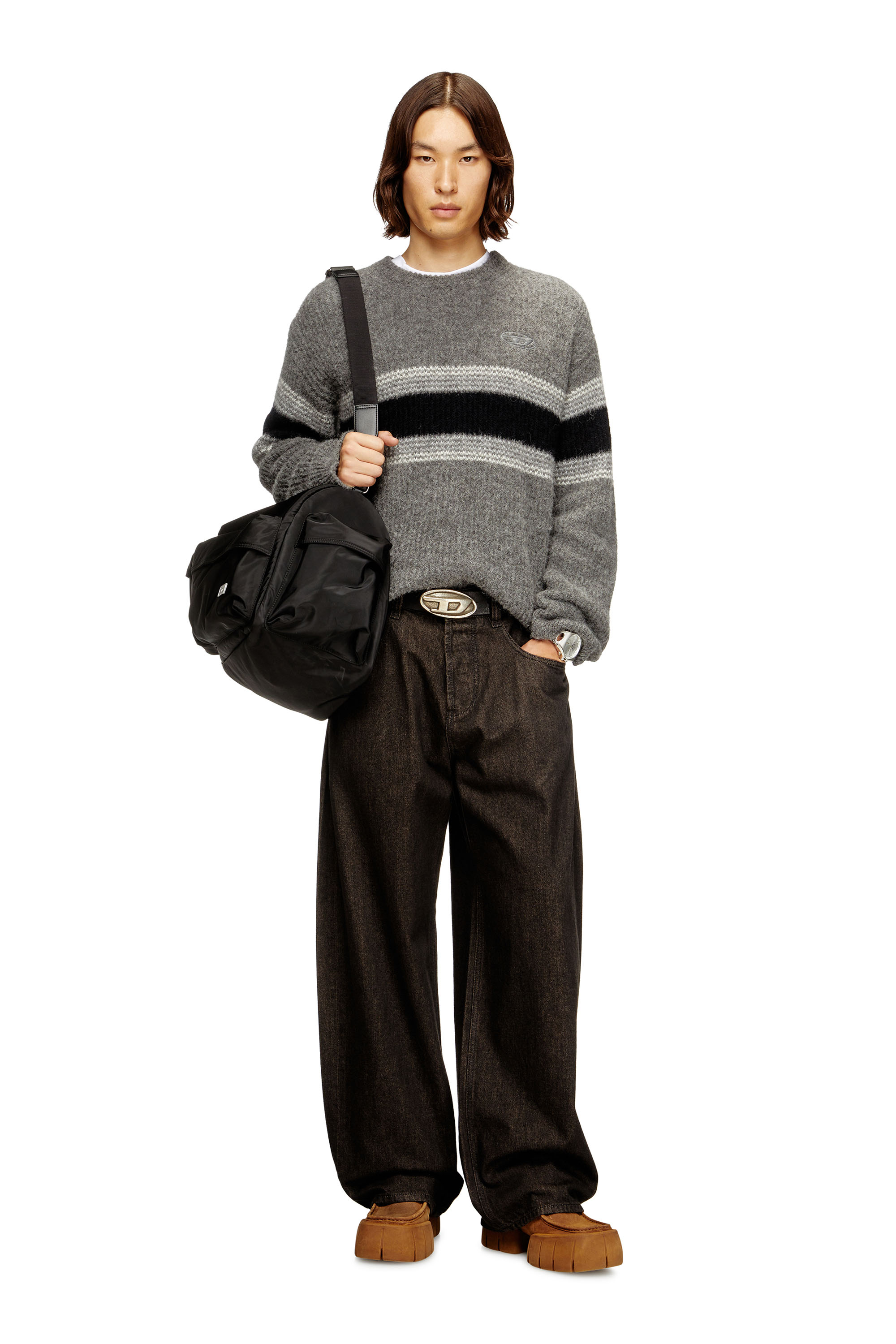 Diesel - K-SOREN, Pull rayé en mélange d'alpaga Homme in Polychrome - 2