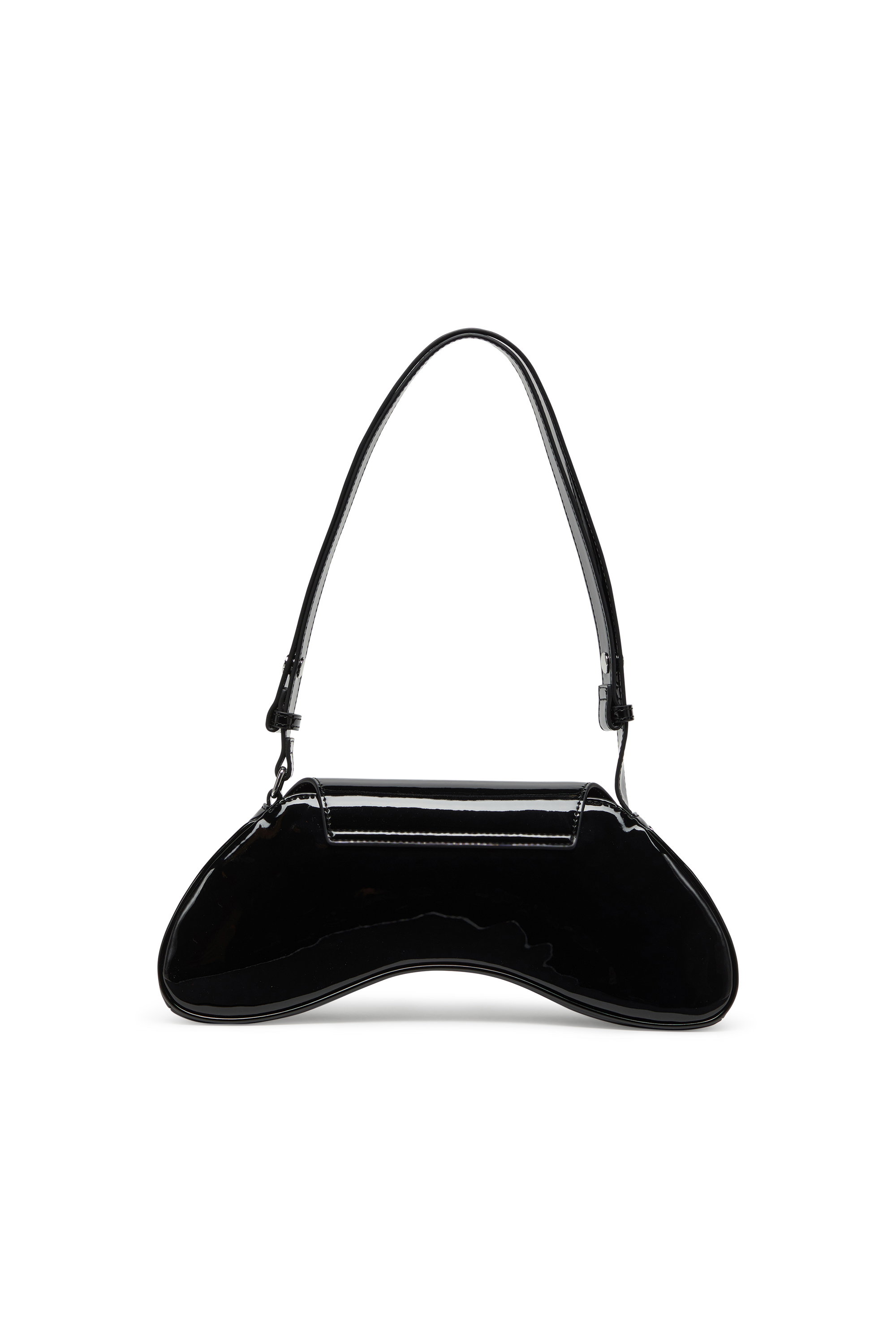 Diesel - PLAY CROSSBODY, Play-Sac à bandoulière en PU brillant Femme in Noir - 3