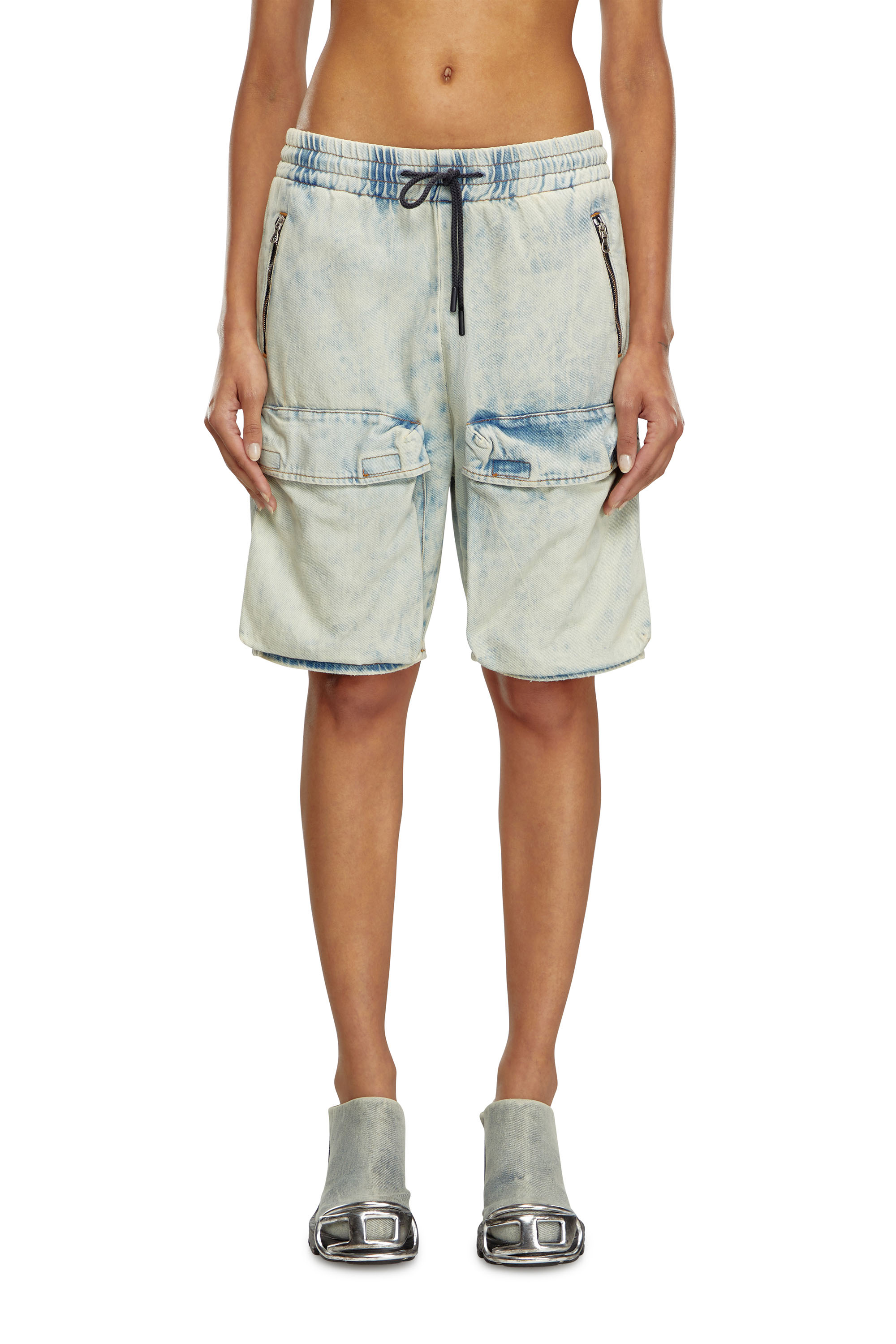 Diesel - D-RIDE-S, Short cargo en denim Femme in Bleu - 1