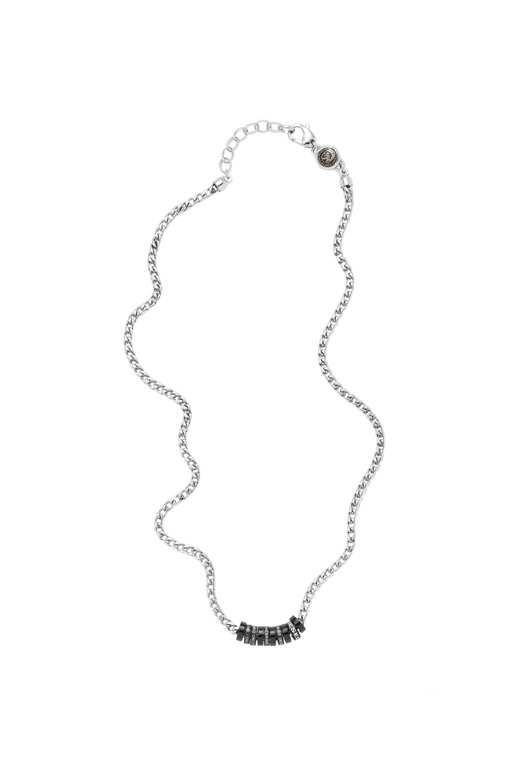 Diesel - DX1288, Collier en chaîne à maillons en acier inoxydable Homme in Noir - 2