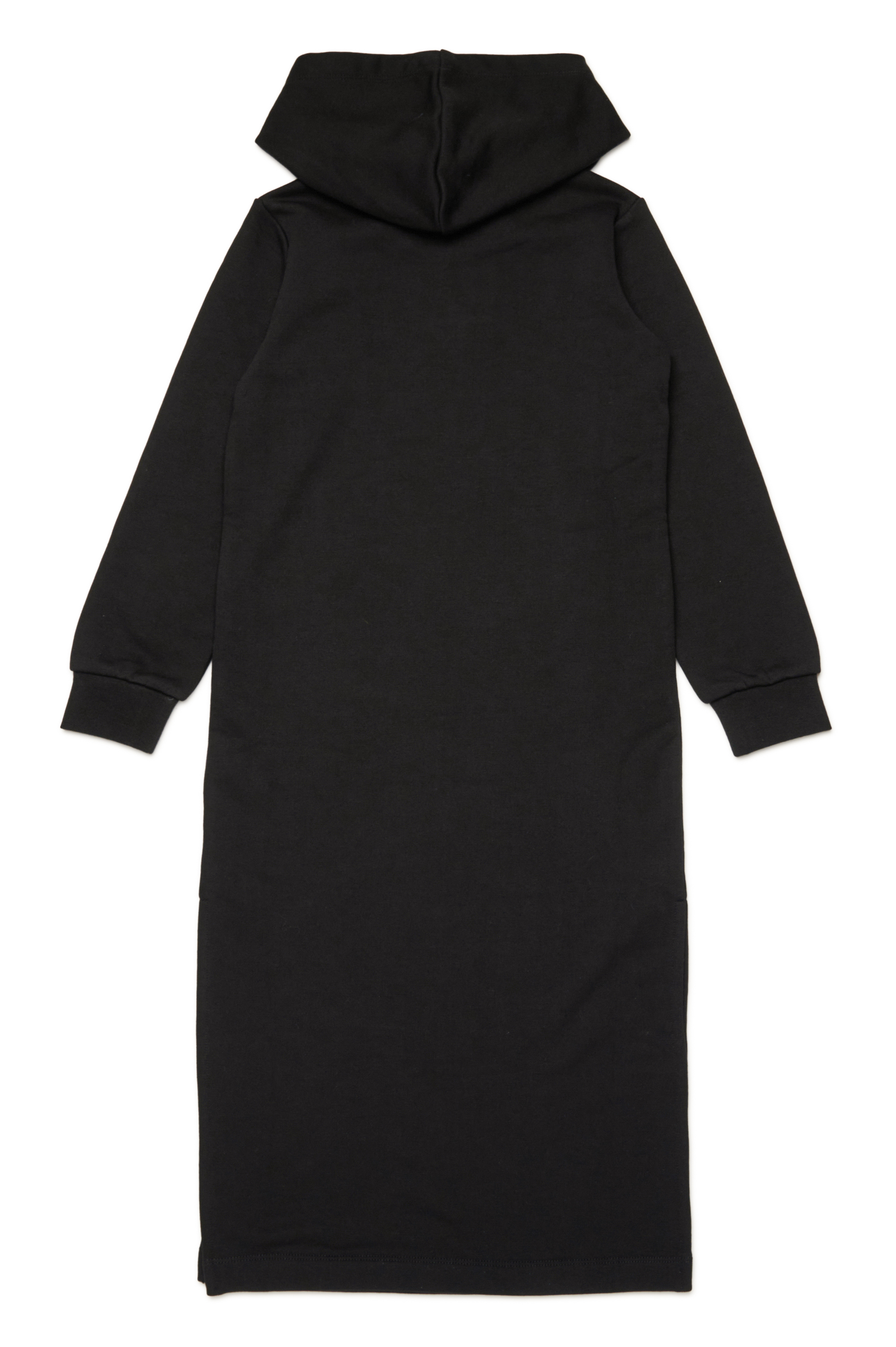 Diesel - DYTIN, Femme Robe sweat-shirt à capuche avec broderie Oval D in Noir - Image 2