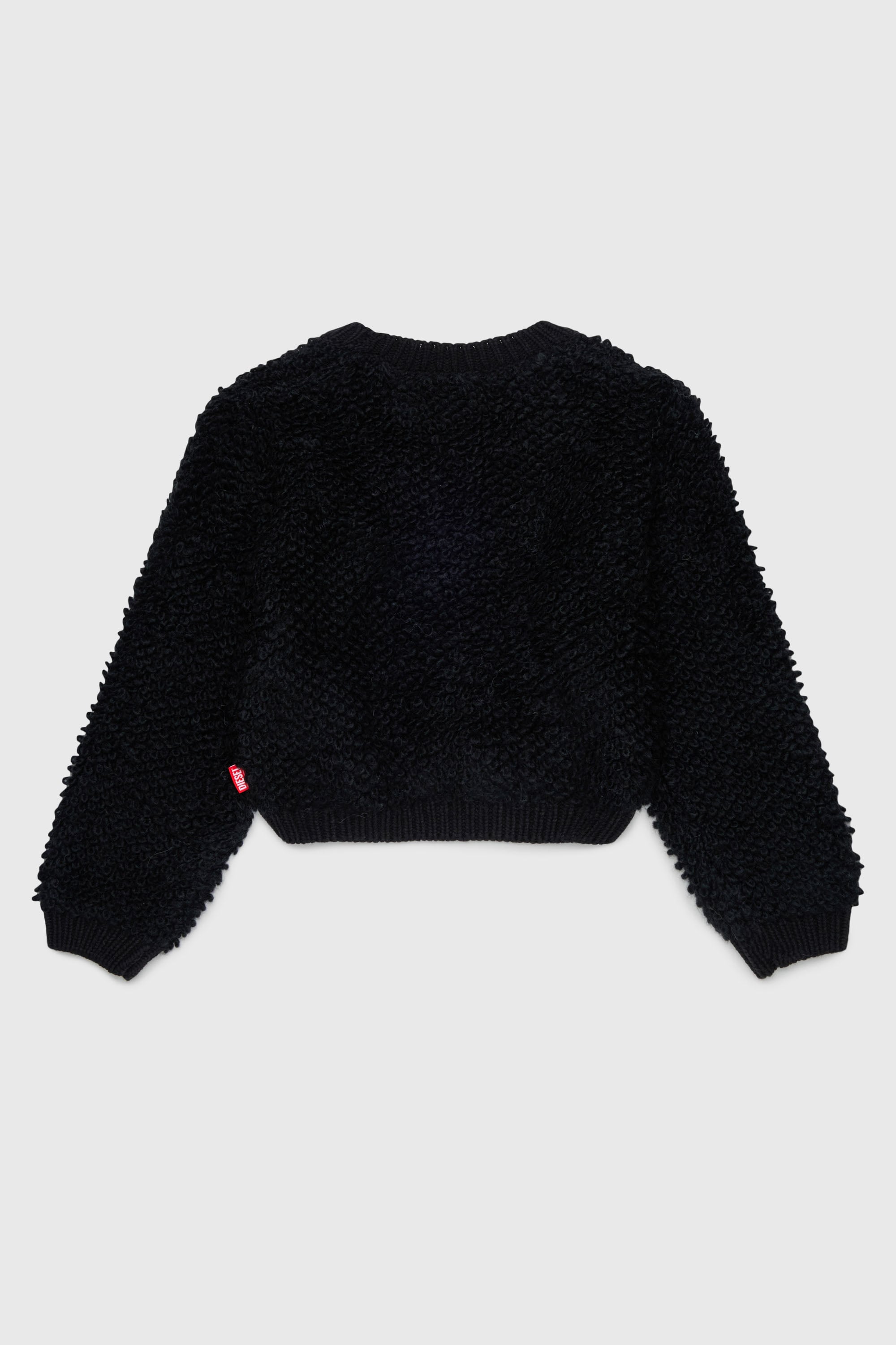 Diesel - KRIM, Cardigan zipp&eacute; en maille boucl&eacute; textur&eacute;e Femme in Noir - 2