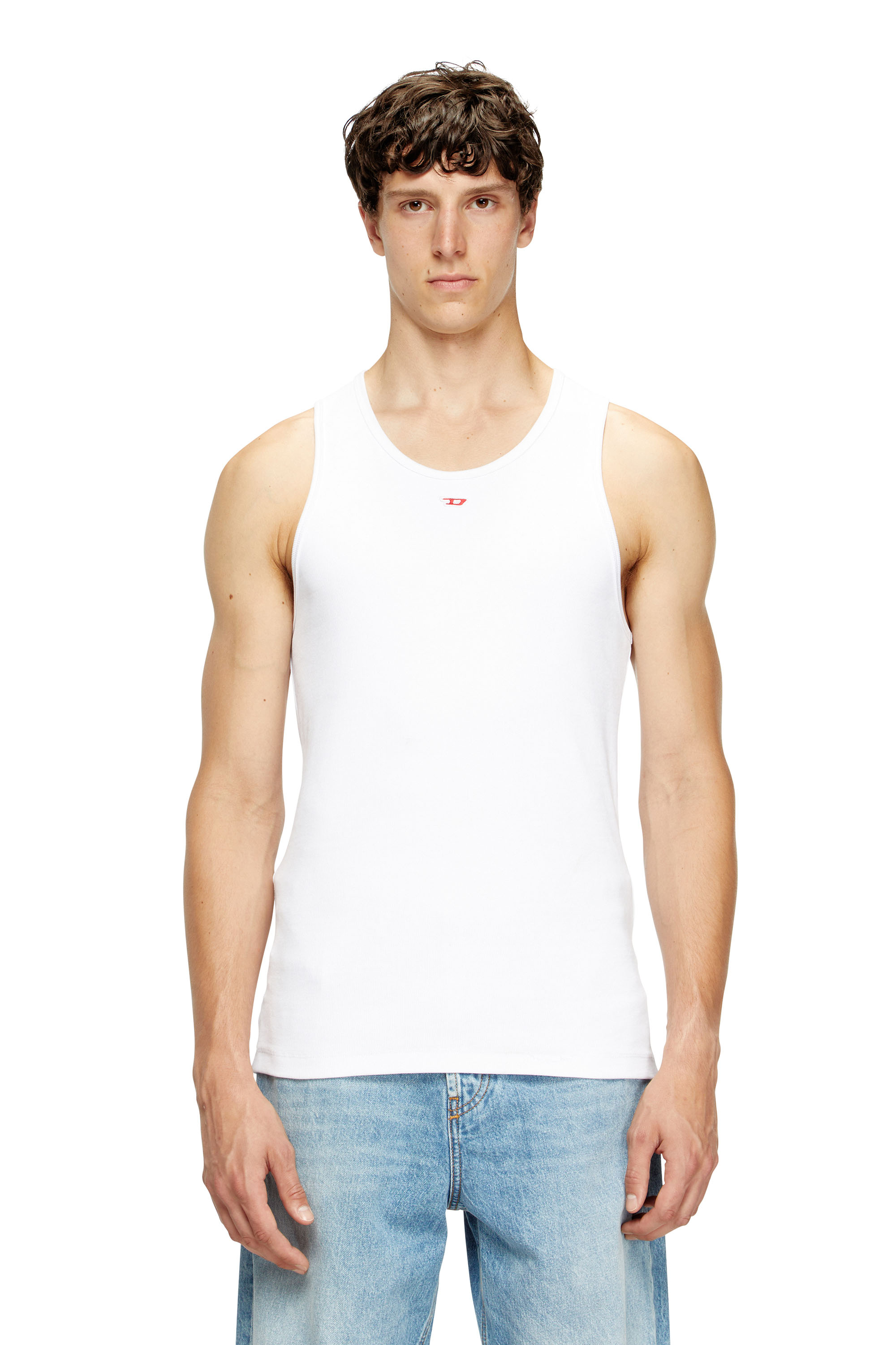 Diesel - T-LIFTY-D, Débardeur avec mini empiècement D Homme in Blanc - 1