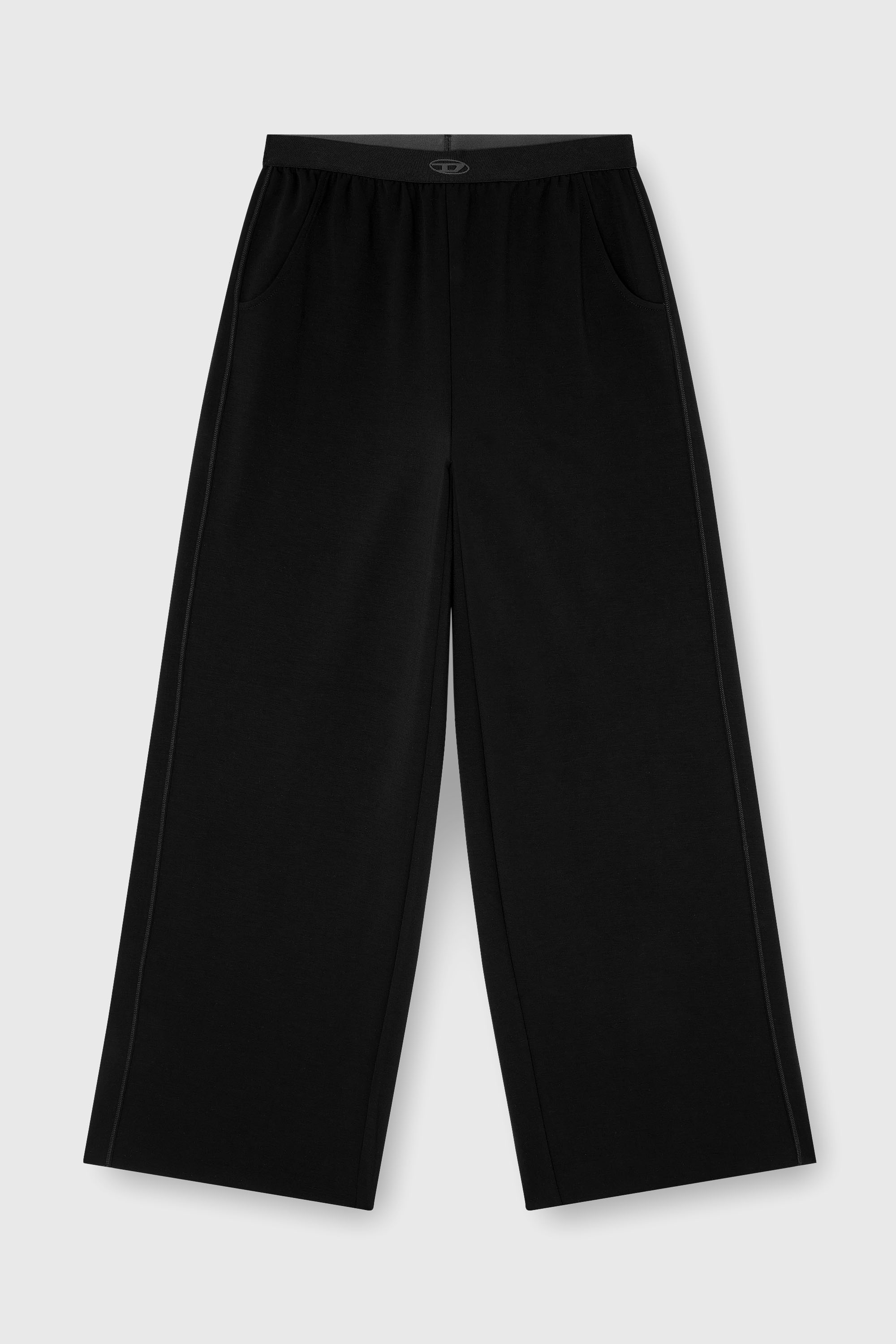 Diesel - ALYSA-UTLT, Pantalon de surv&ecirc;tement en scuba stretch l&eacute;ger Femme in Noir - 2