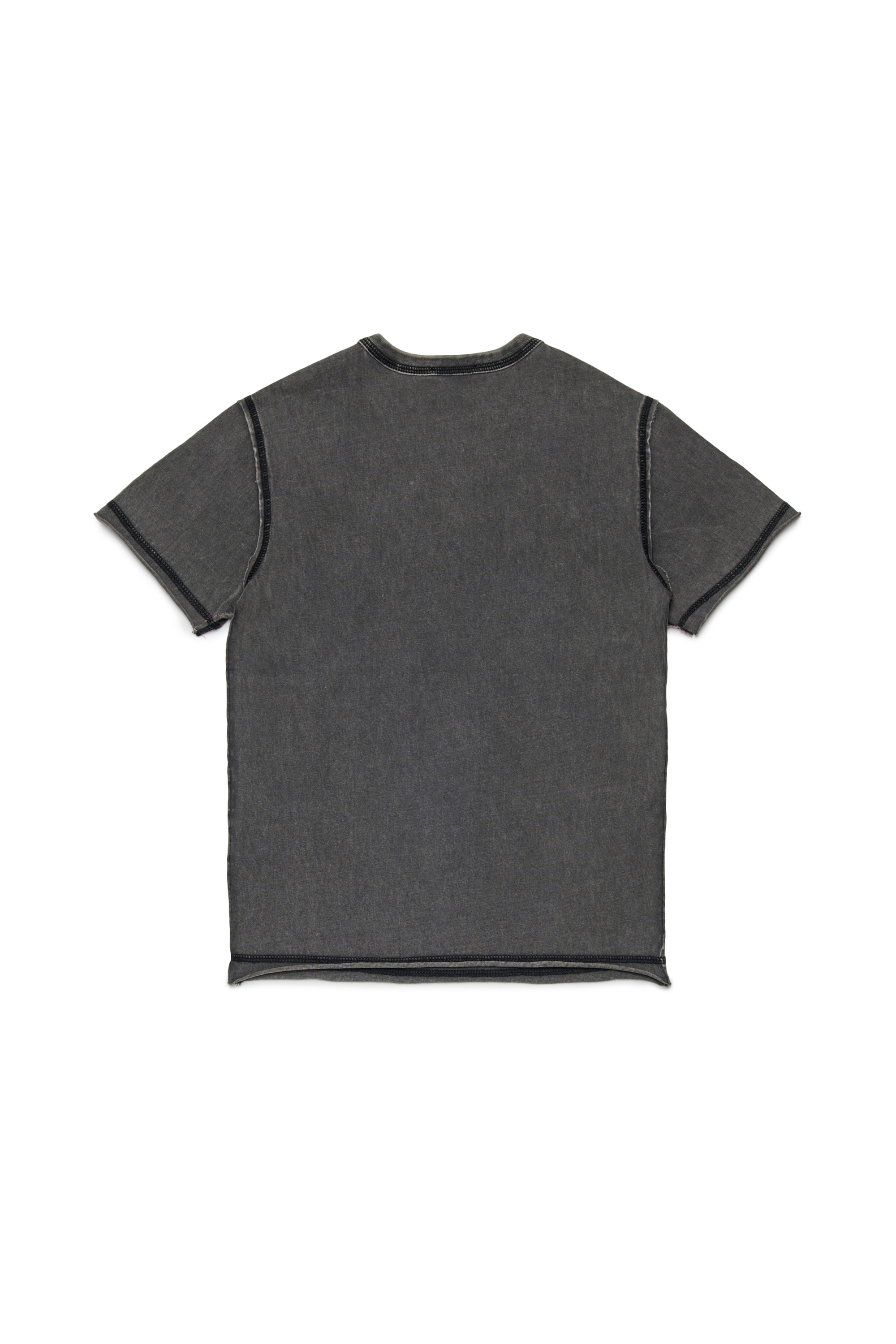 Diesel - TRAWJUST, T-shirt en coton avec logo en relief Homme in Noir - 2