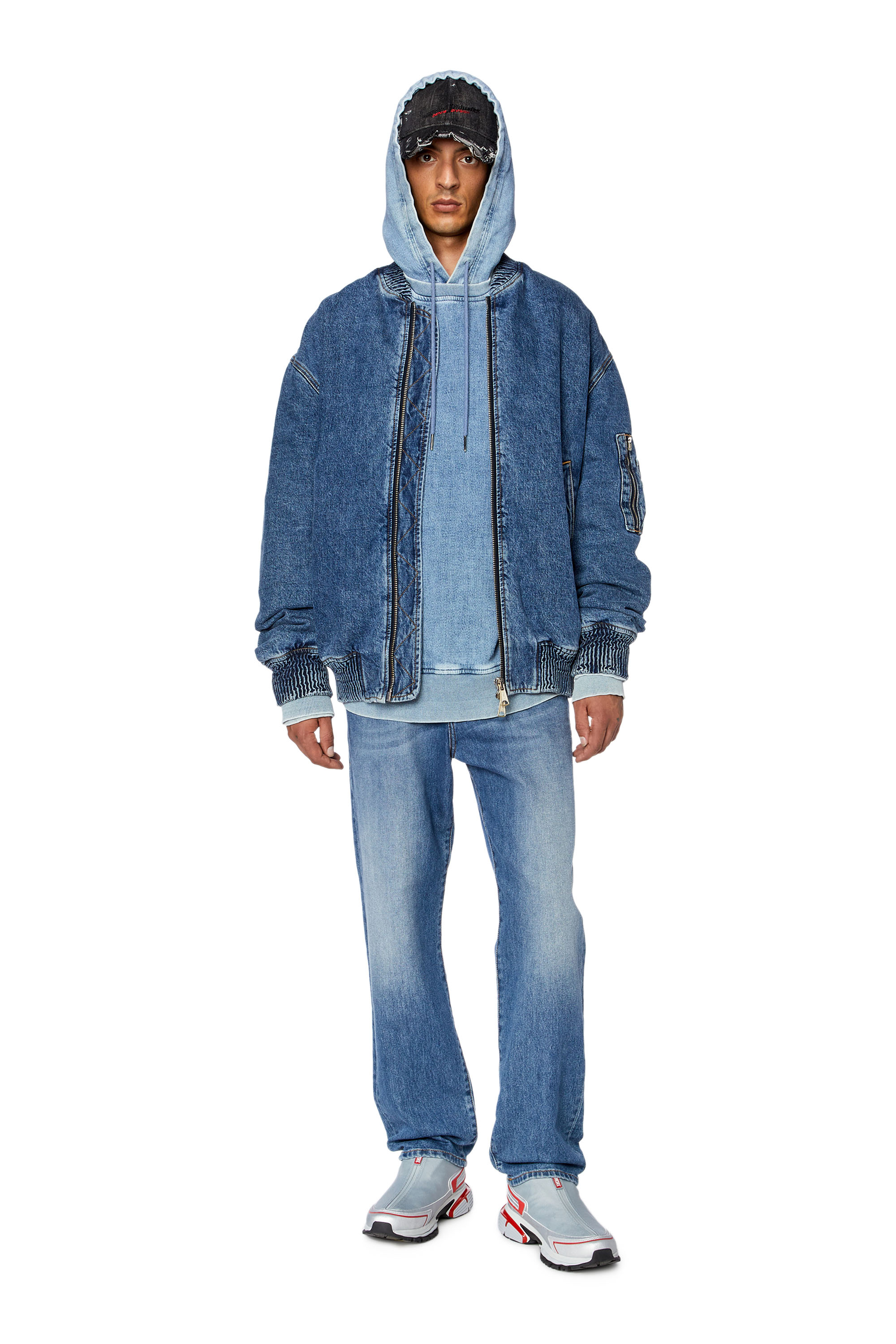 Diesel - Straight Jeans 2020 D-Viker 09F82, Bleu moyen - Image 1