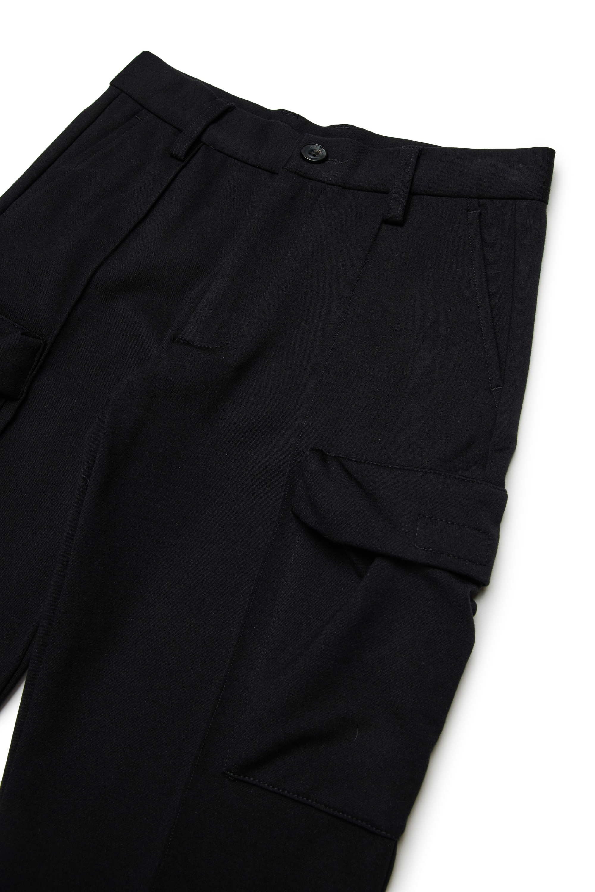 Diesel - PACLO, Man's Viscose cargo pants with pockets in Black - 3