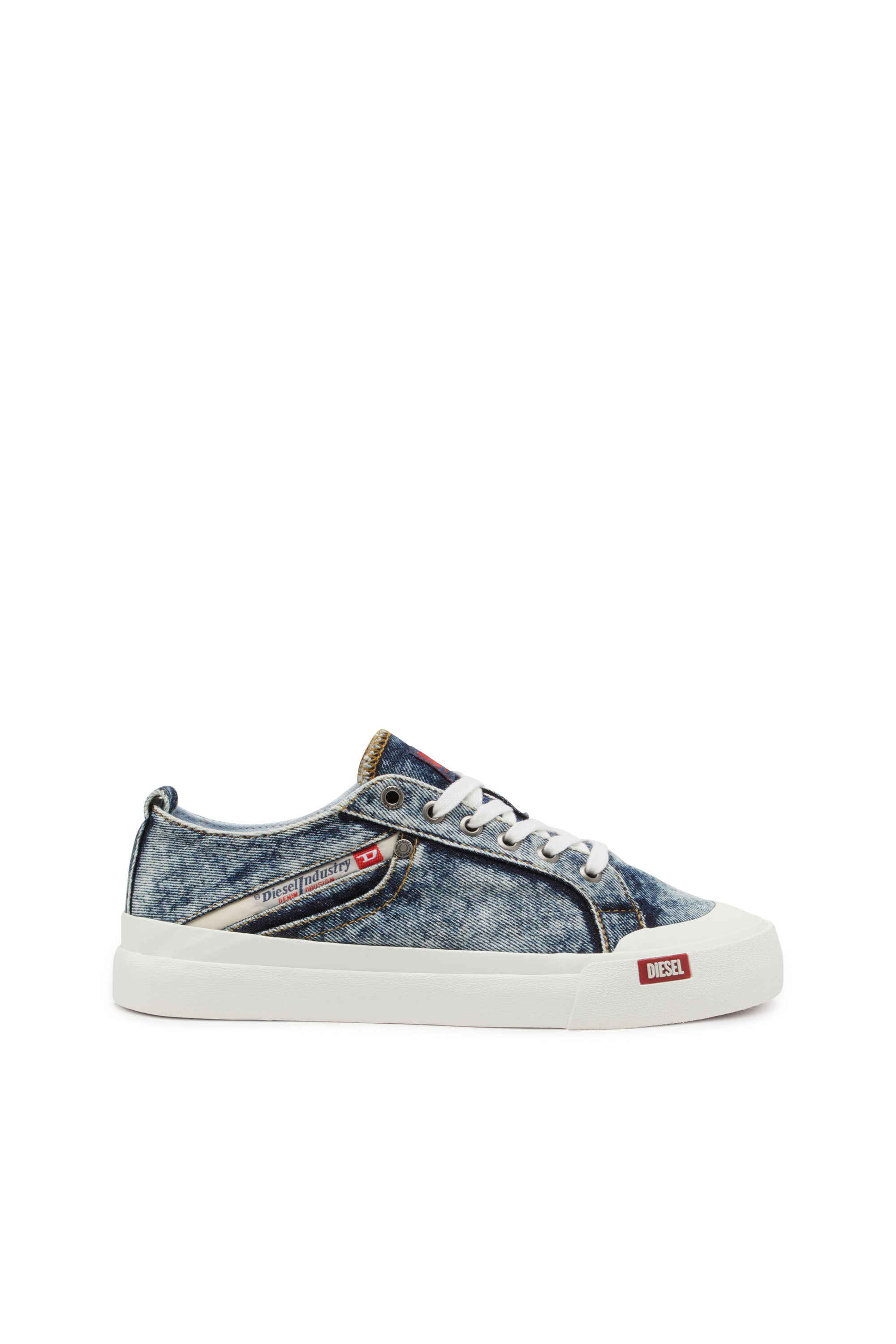 Diesel - S-ATHOS NMD LOW, S-Athos-Sneakers en denim avec détail de poche Homme in Bleu - 1