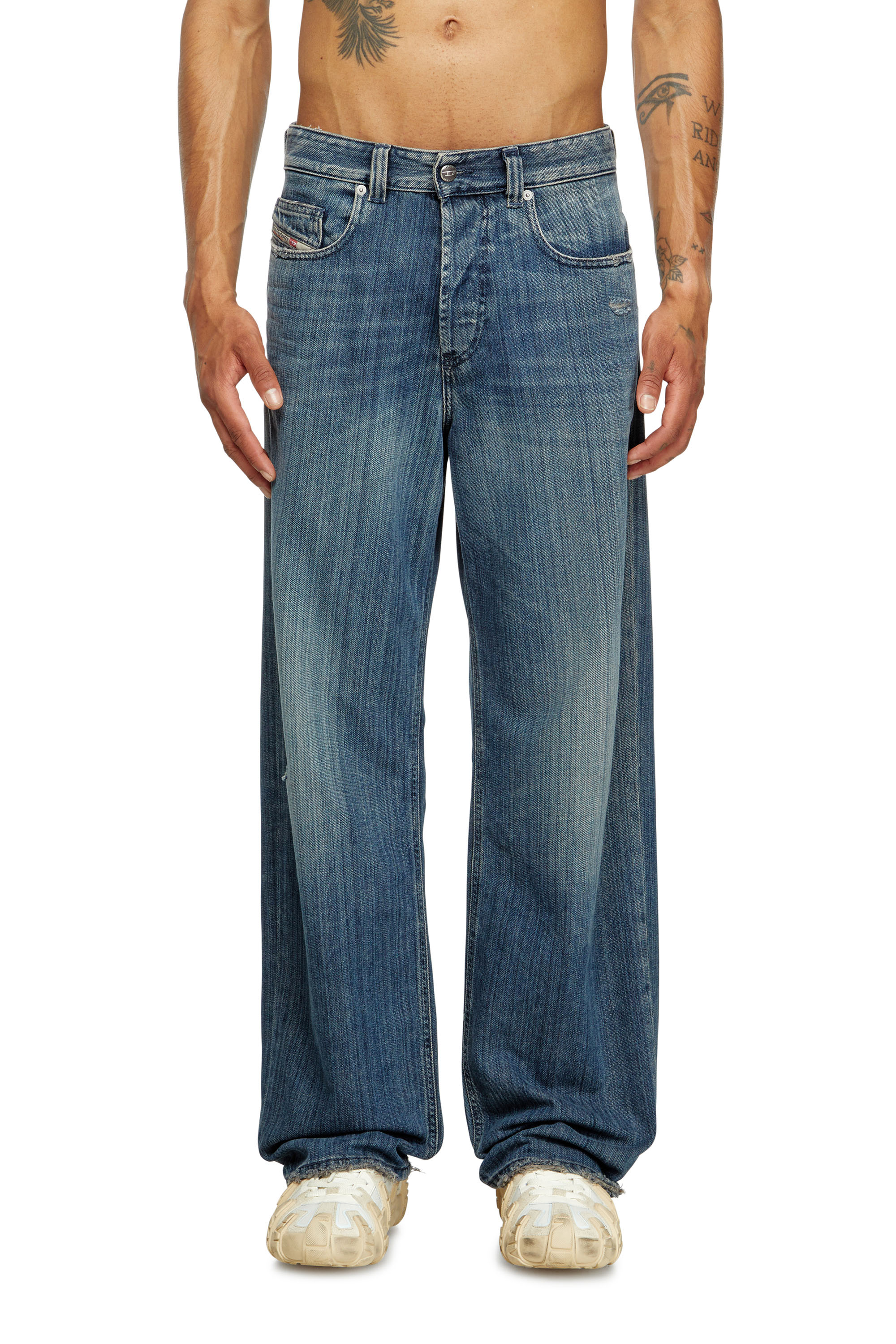 Diesel - Relaxed Jeans 2001 D-Macro 09M09 Homme, Bleu Foncé - Image 1