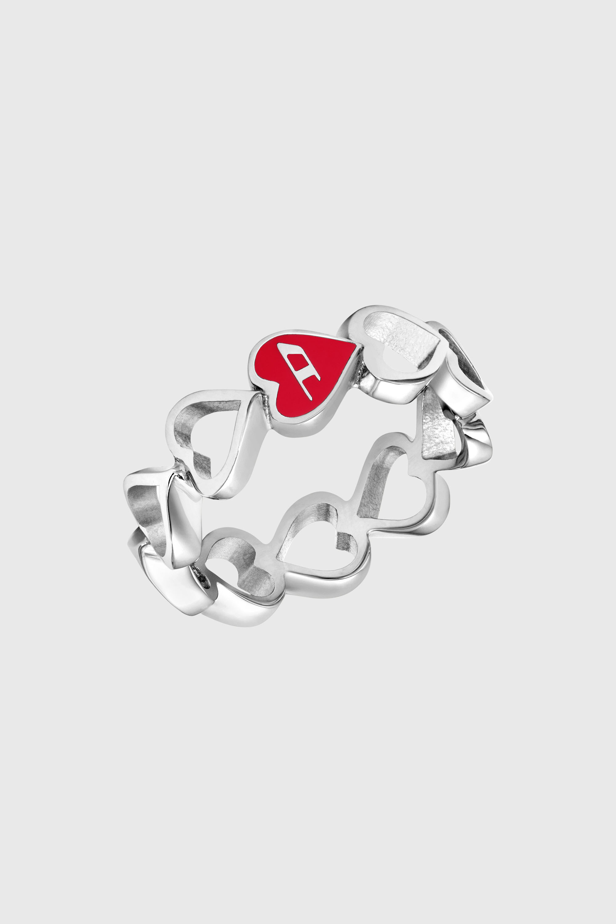 Diesel - DX166940 JEWELLERY, Bague anneau en acier inoxydable Mixte in Gris argent&eacute; - 1